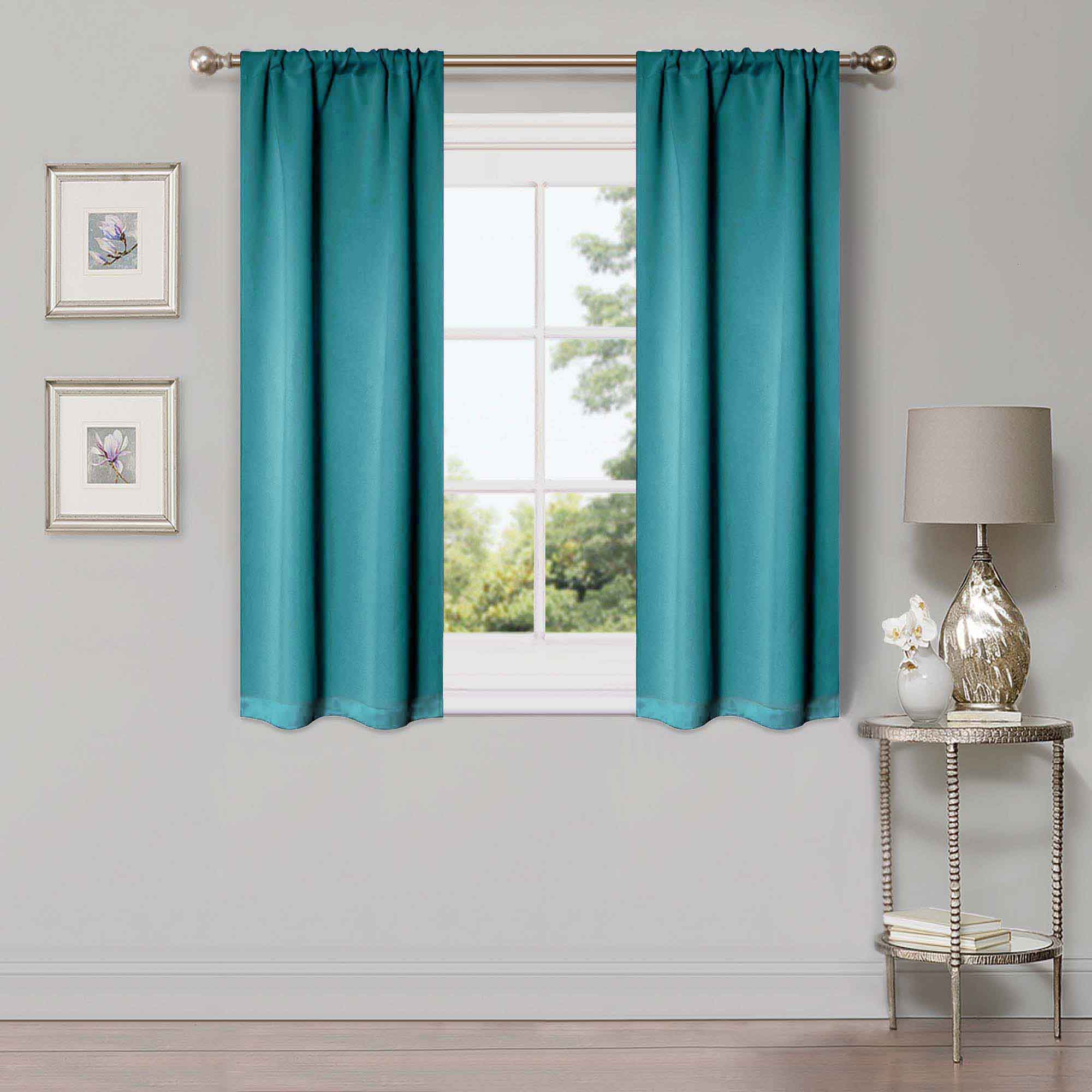 Solid Classic Modern Rod Pocket Blackout Curtain Set - Omnigoodsstore