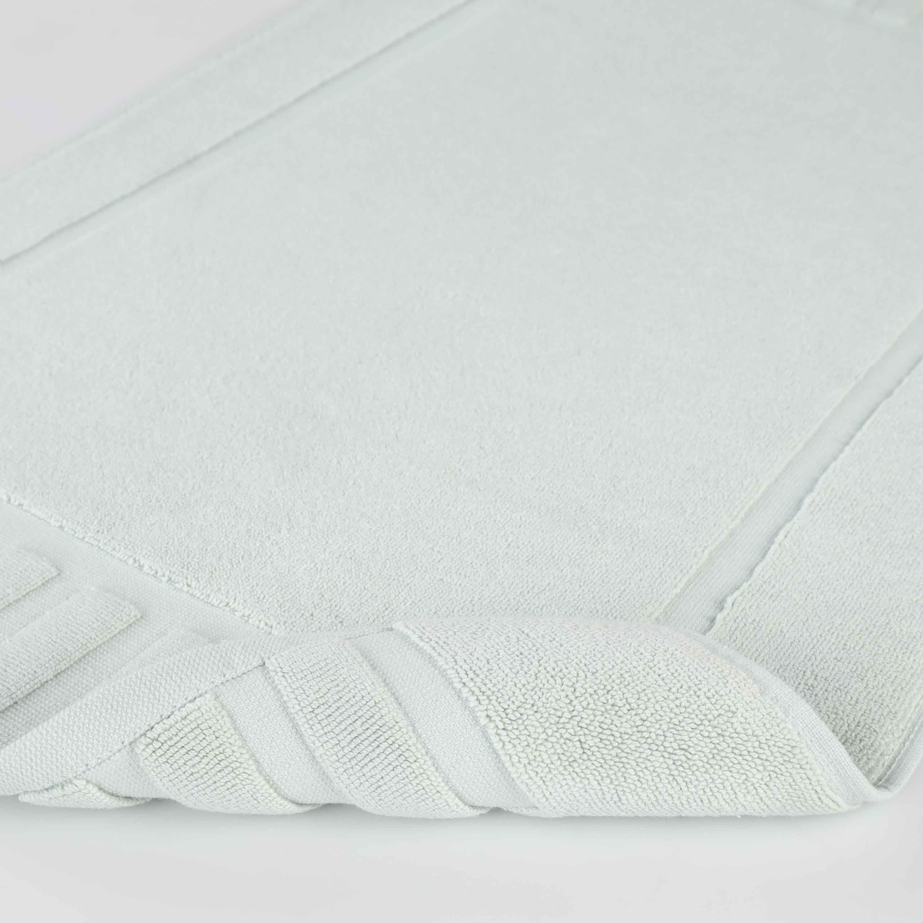 Leo Cotton Solid Modern Geometric Border Absorbent Bath Mat, Set of 2 - Omnigoodsstore