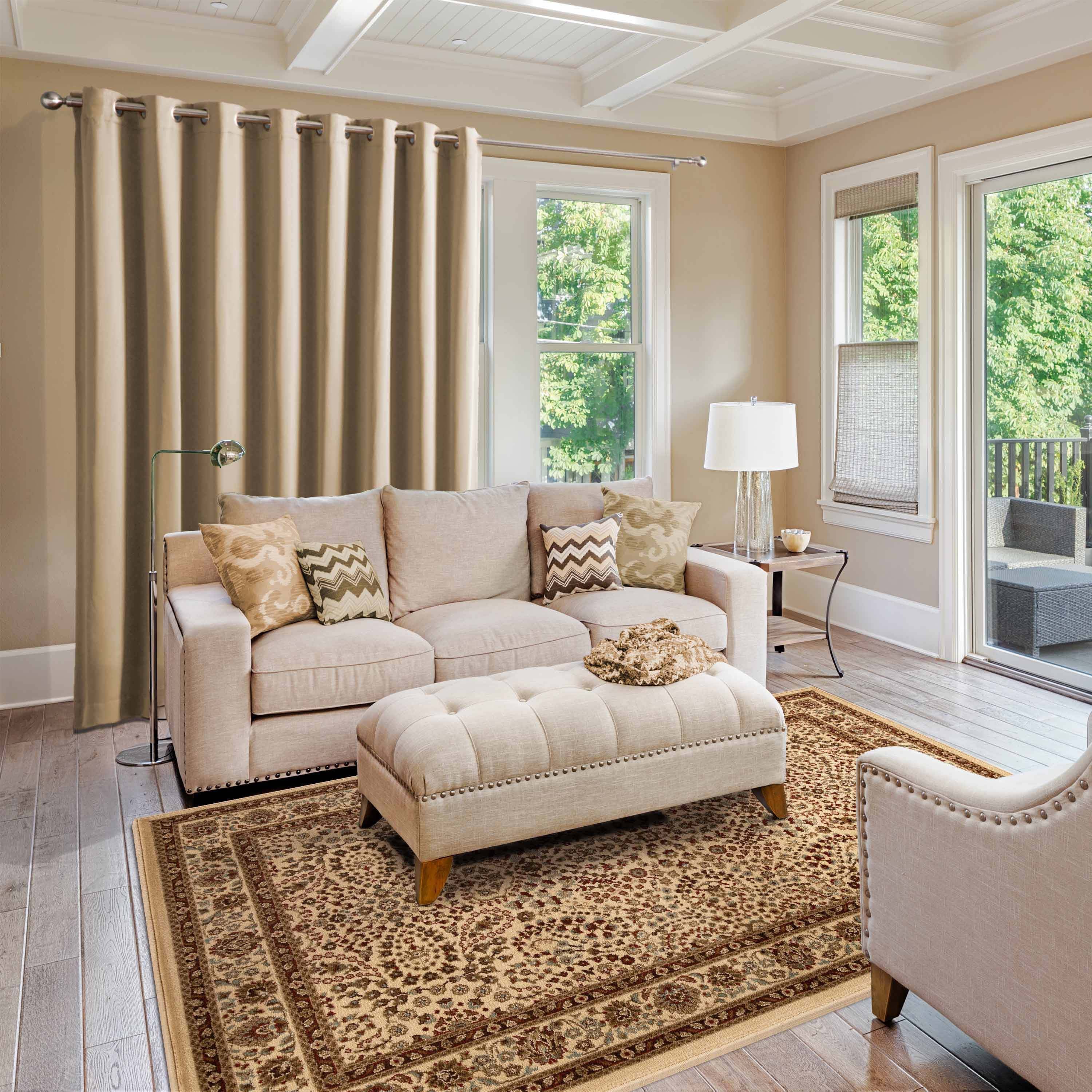 Traditional Oriental Floral Scroll Indoor Area Rug or Runner Rug - Omnigoodsstore