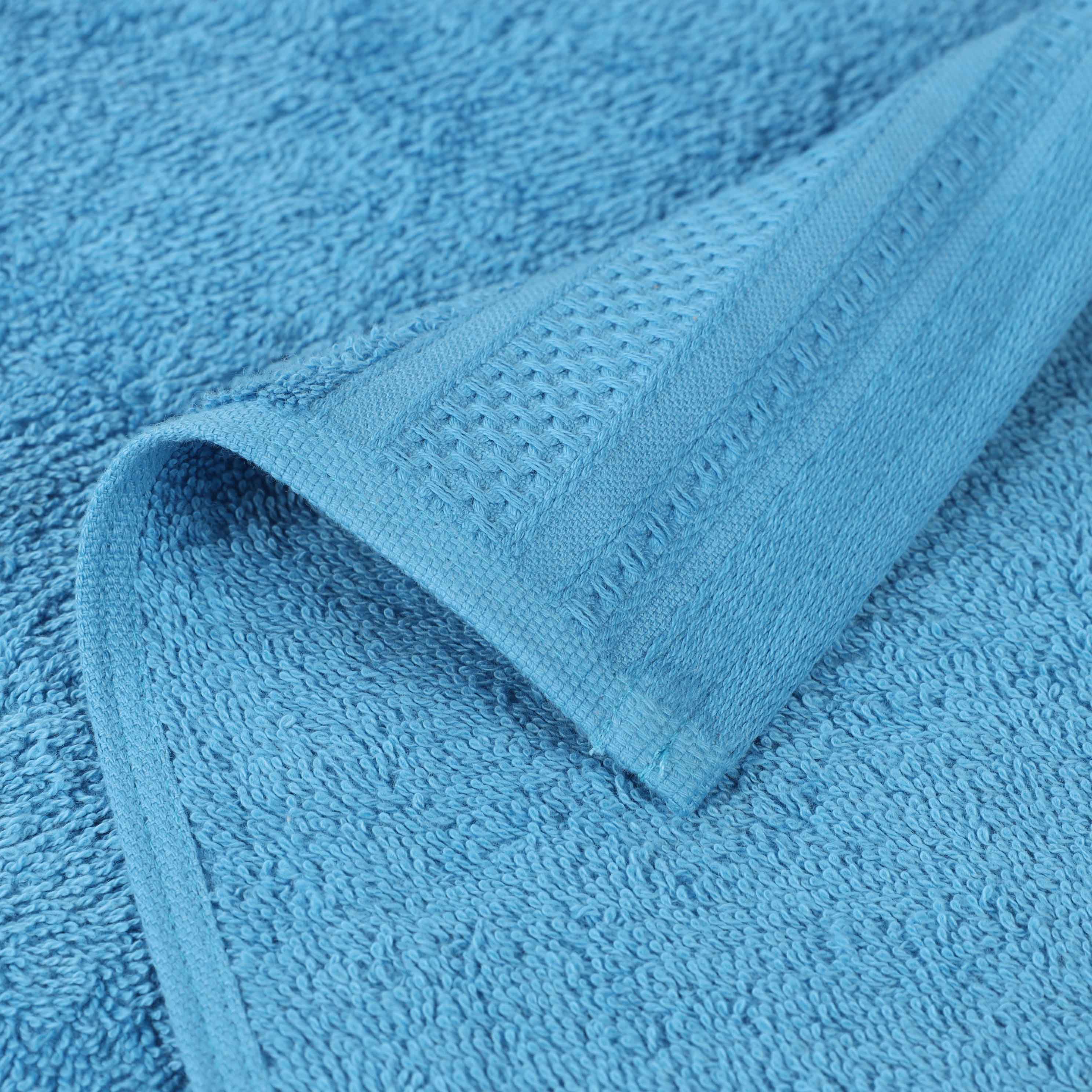 Honeycomb Textured Waffle Border Luxury Cotton Hand Towels, Set of 6 - Omnigoodsstore