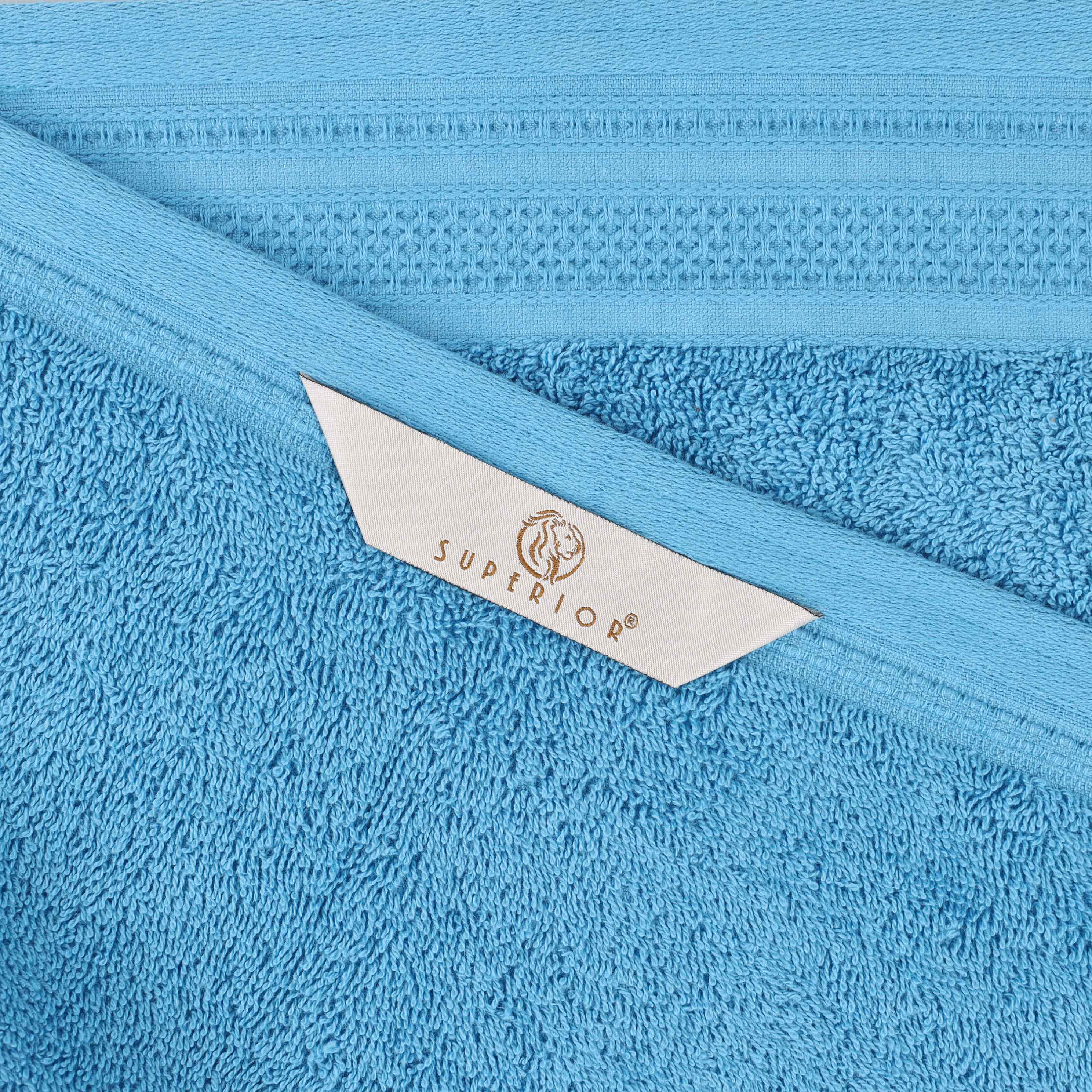 Honeycomb Textured Waffle Border Luxury Cotton Hand Towels, Set of 6 - Omnigoodsstore