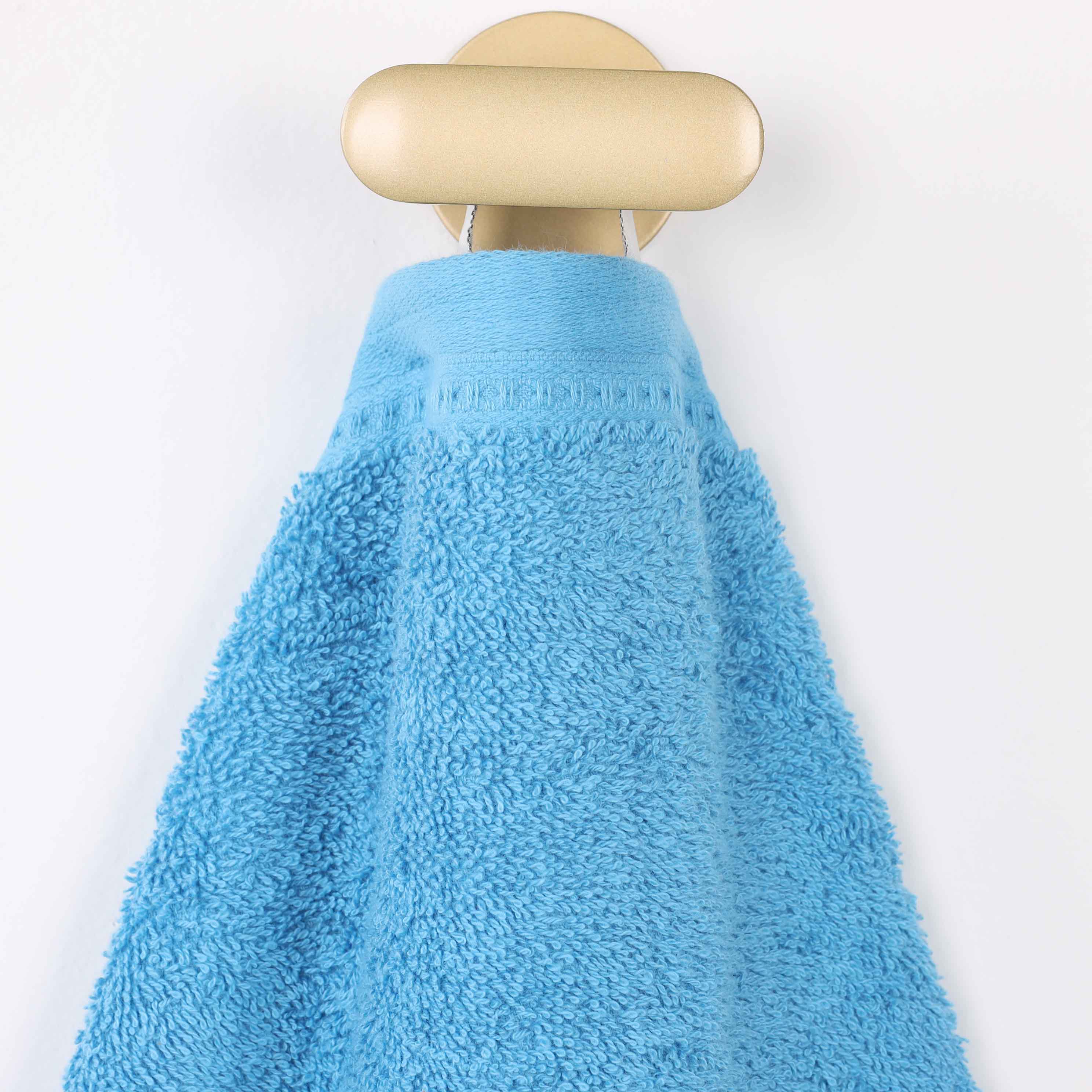 Honeycomb Textured Waffle Border Luxury Cotton Hand Towels, Set of 6 - Omnigoodsstore