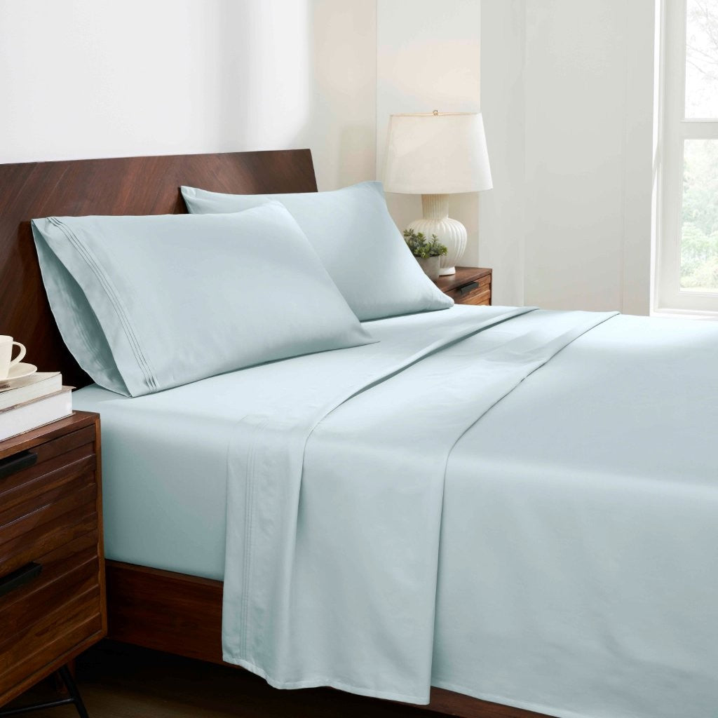 1000 Thread Count Egyptian Cotton Bed Sheet Set Olympic Queen - Omnigoodsstore