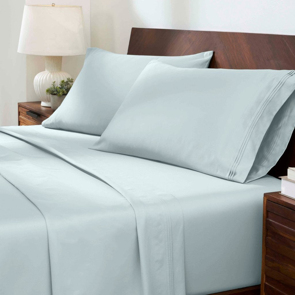 1000 Thread Count Egyptian Cotton Bed Sheet Set Olympic Queen - Omnigoodsstore