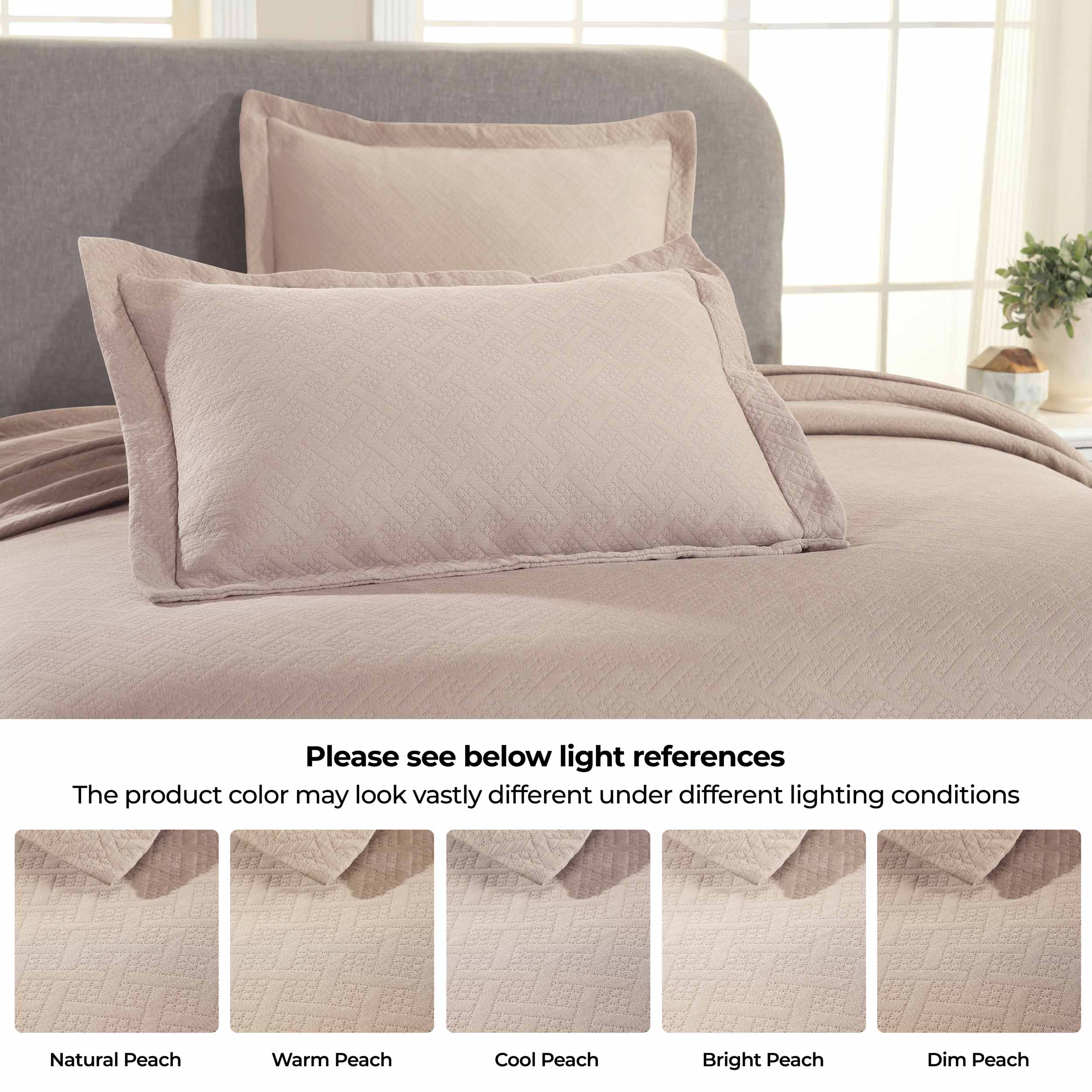 Basket Weave Matelasse Cotton Bedspread Set - Omnigoodsstore