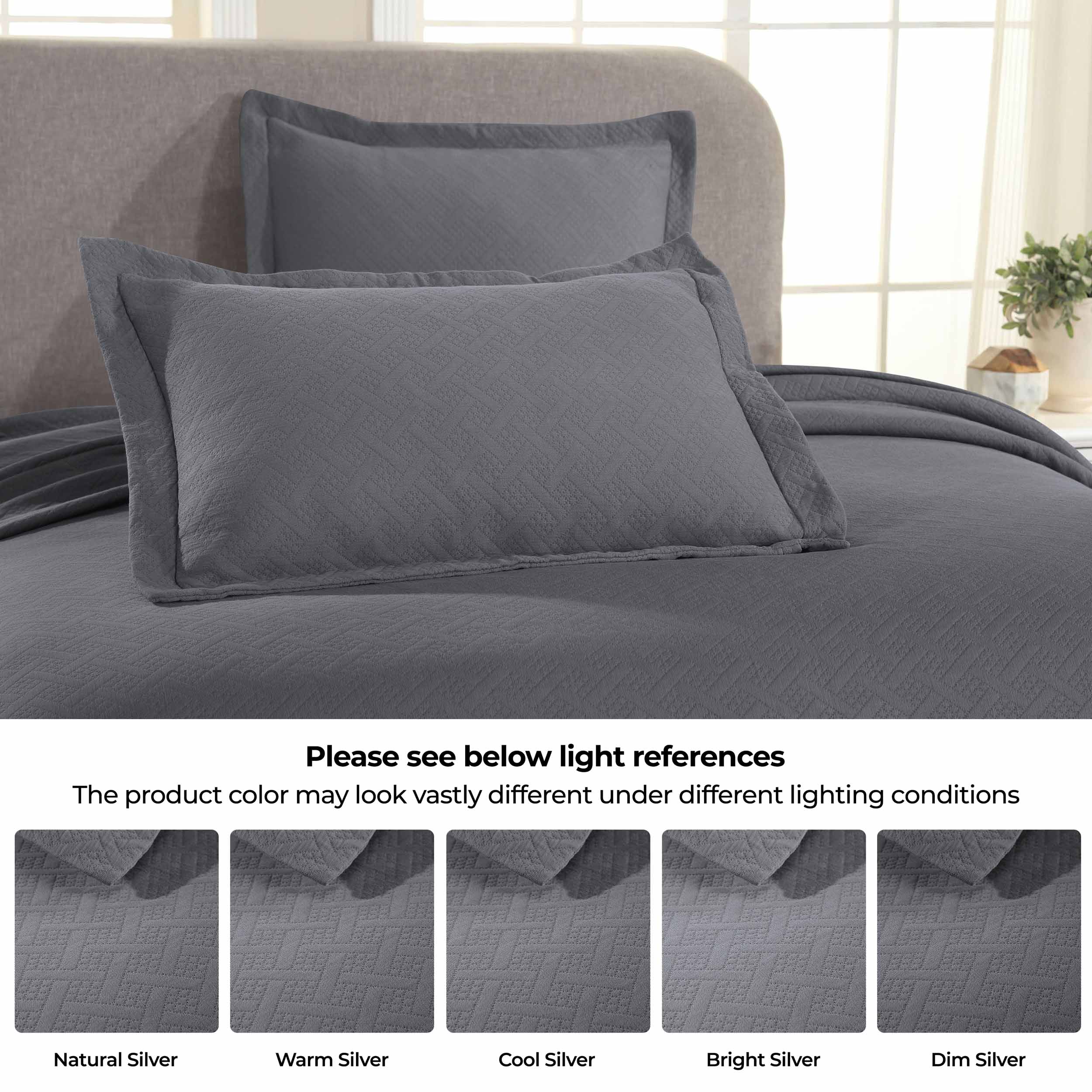 Basket Weave Matelasse Cotton Bedspread Set - Omnigoodsstore