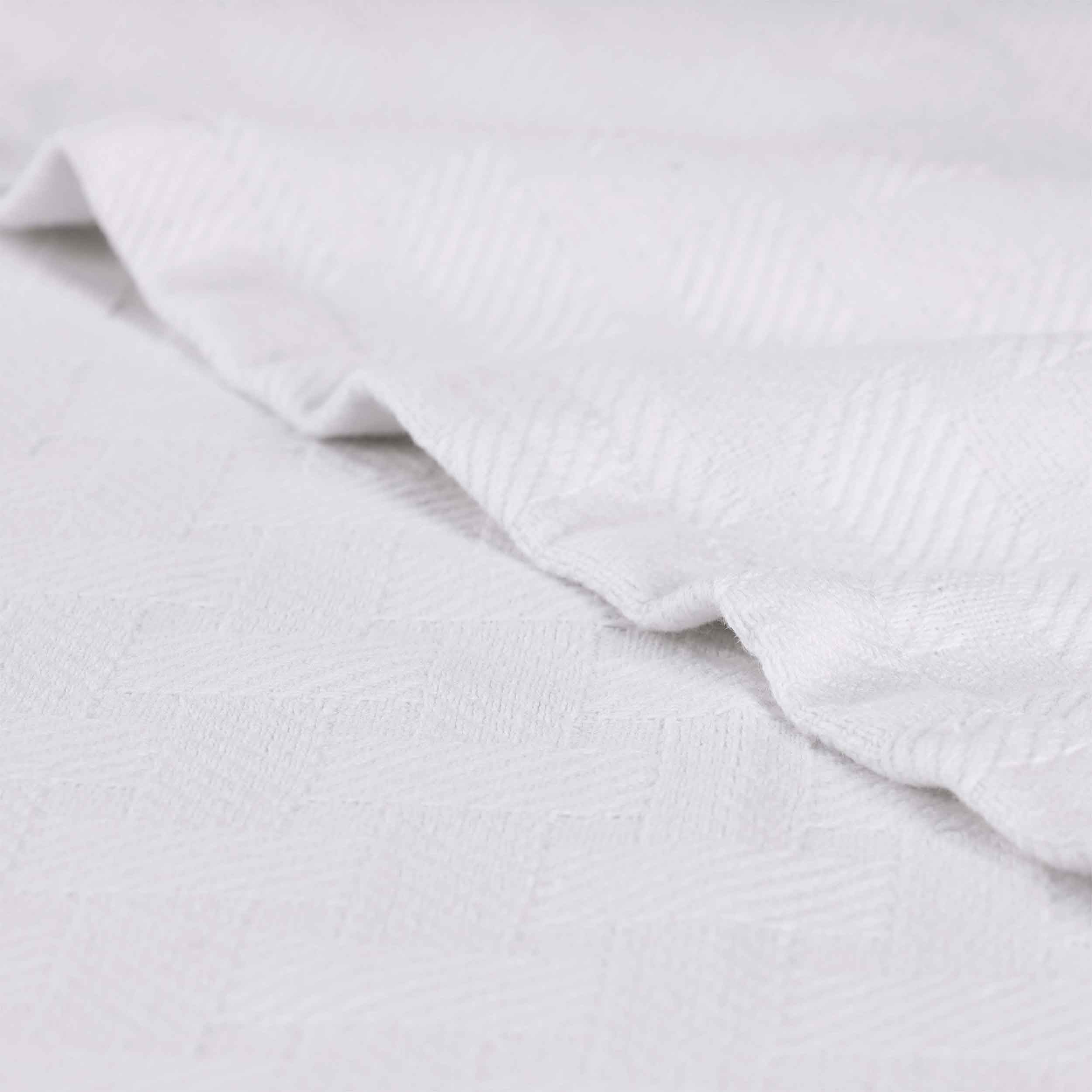 Basketweave All Season Cotton Bed Blanket & Sofa Throw - Omnigoodsstore