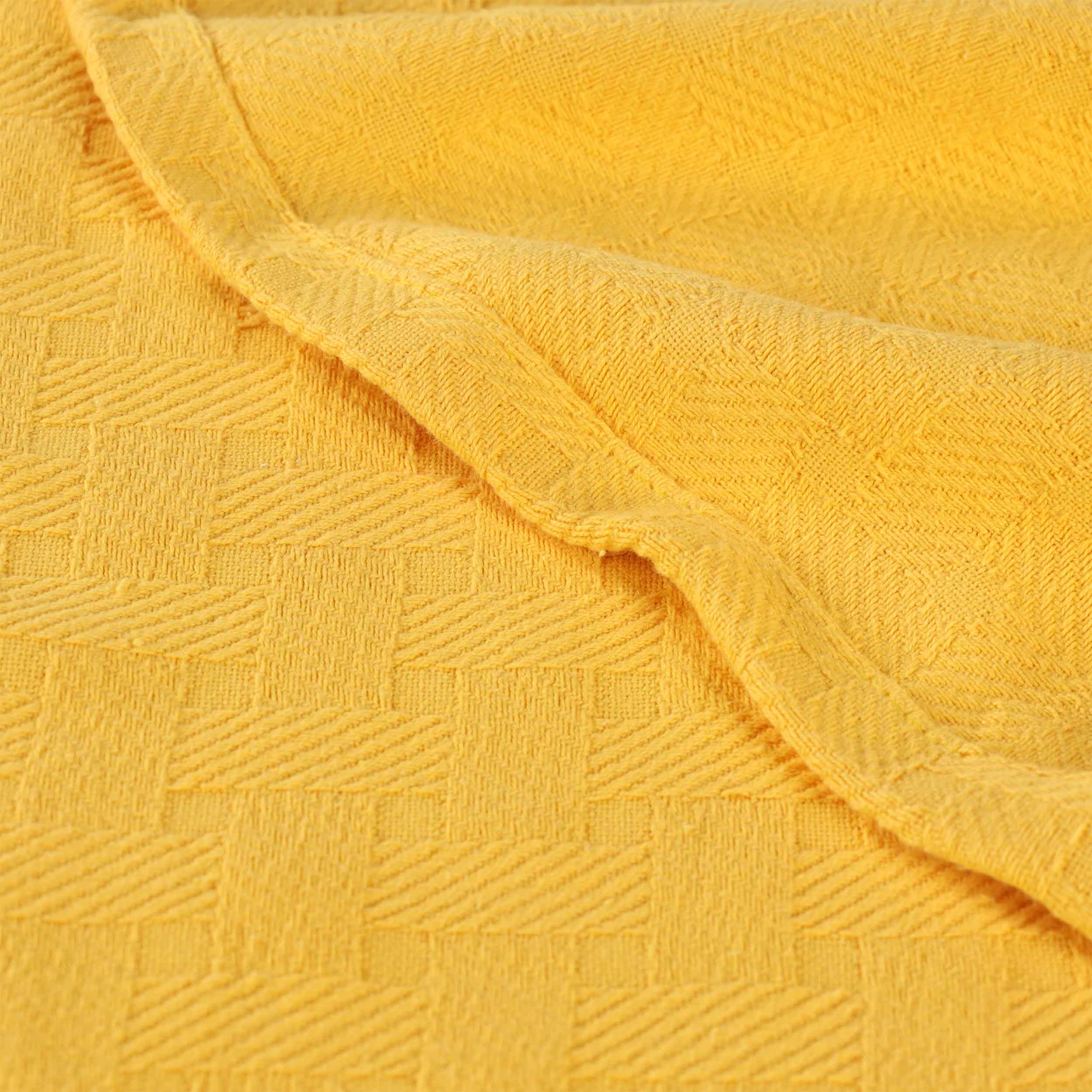 Basketweave All Season Cotton Bed Blanket & Sofa Throw - Omnigoodsstore