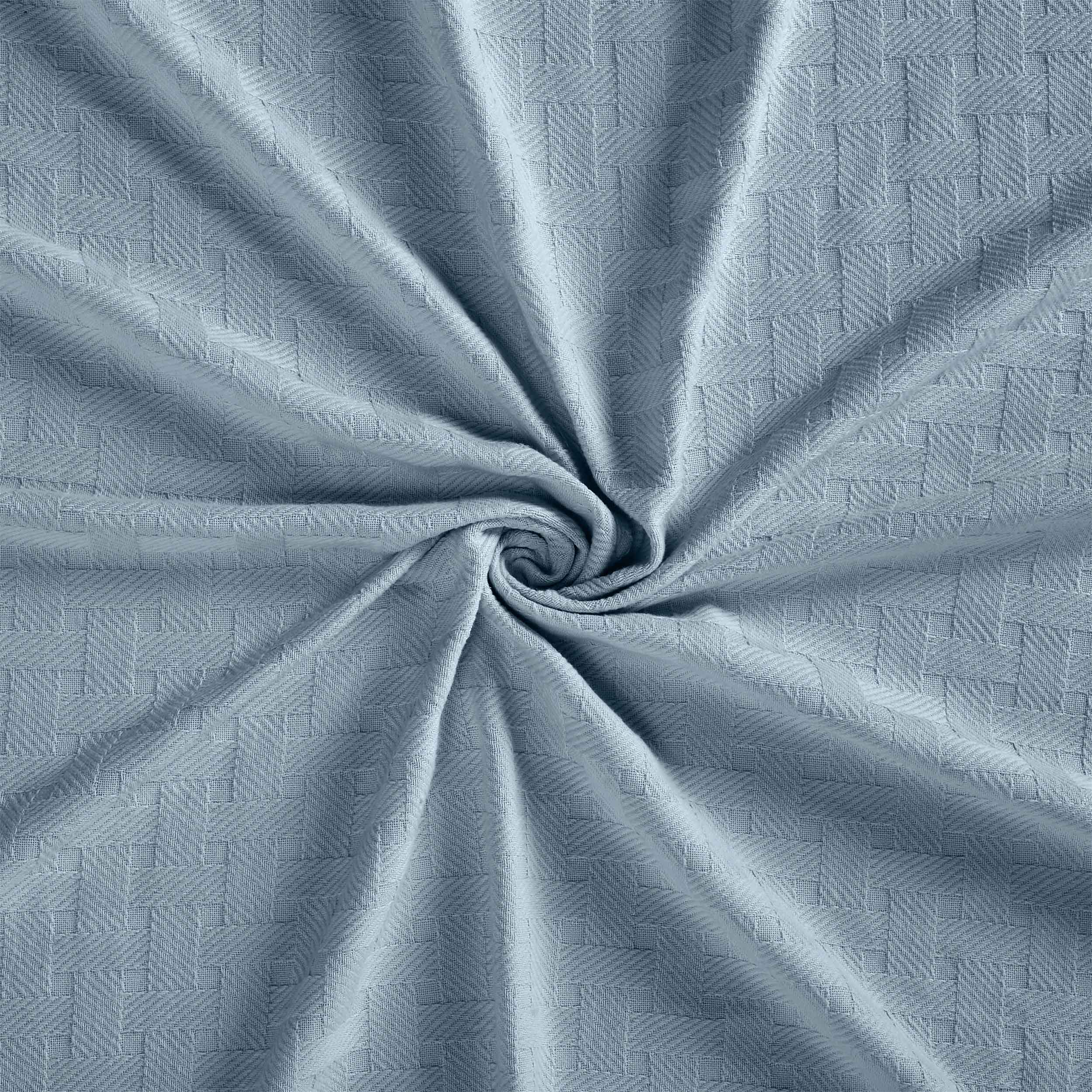 Basketweave All Season Cotton Bed Blanket & Sofa Throw - Omnigoodsstore