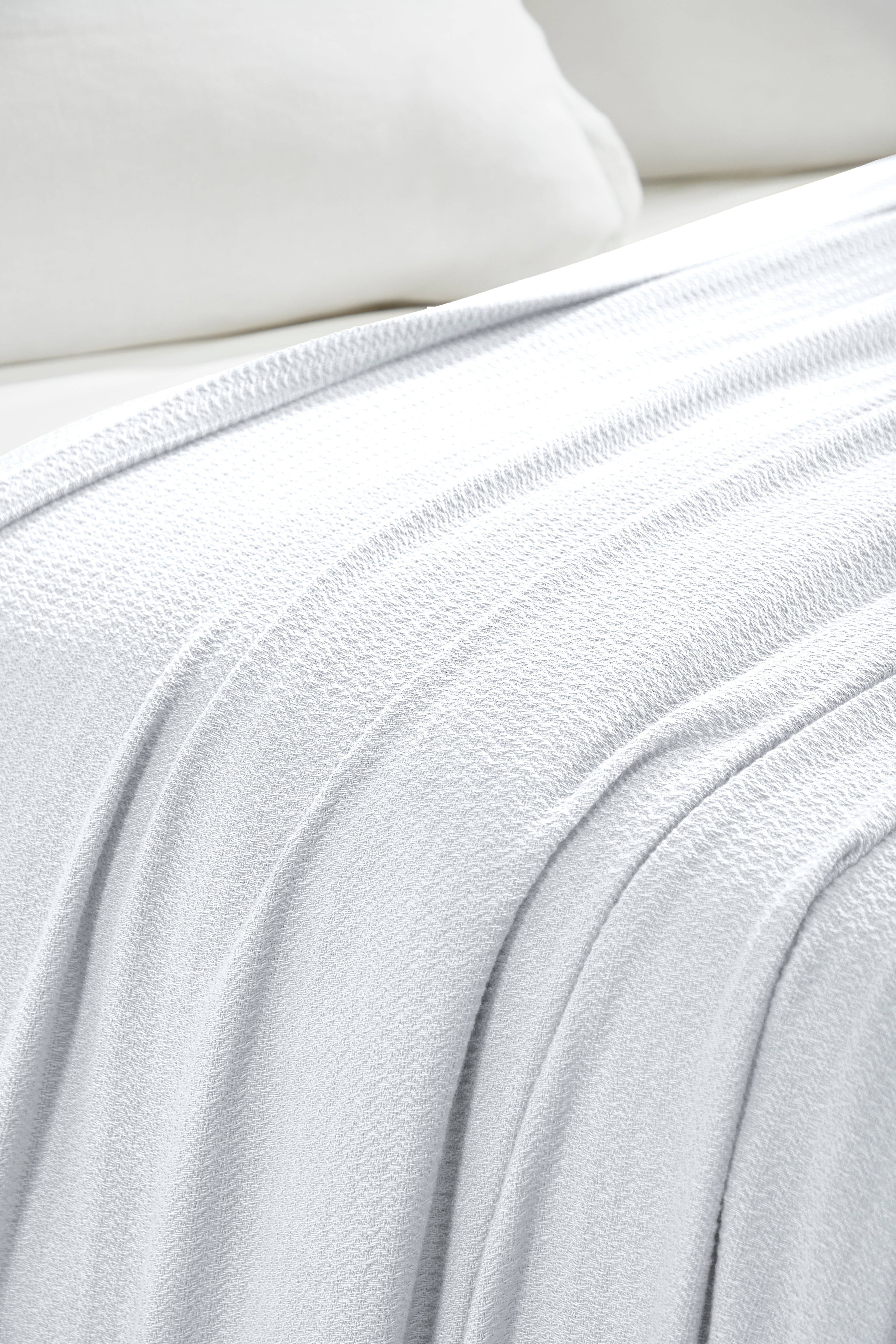 Textured Cotton Weave Solid Waffle Blanket or Throw - Omnigoodsstore