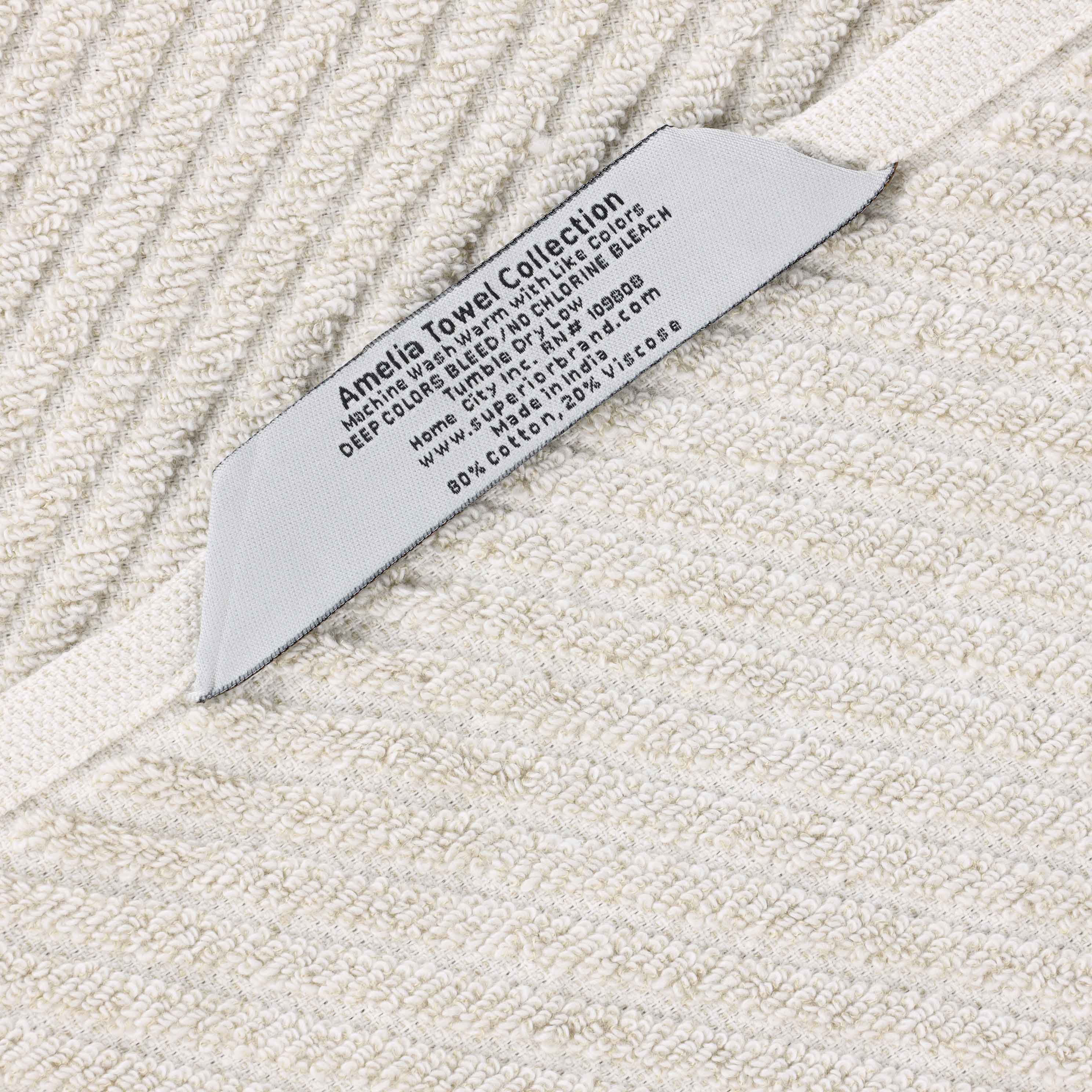 Amelia Cotton Blend Diagonal Stripes Face Towels, Set of 12 - Omnigoodsstore