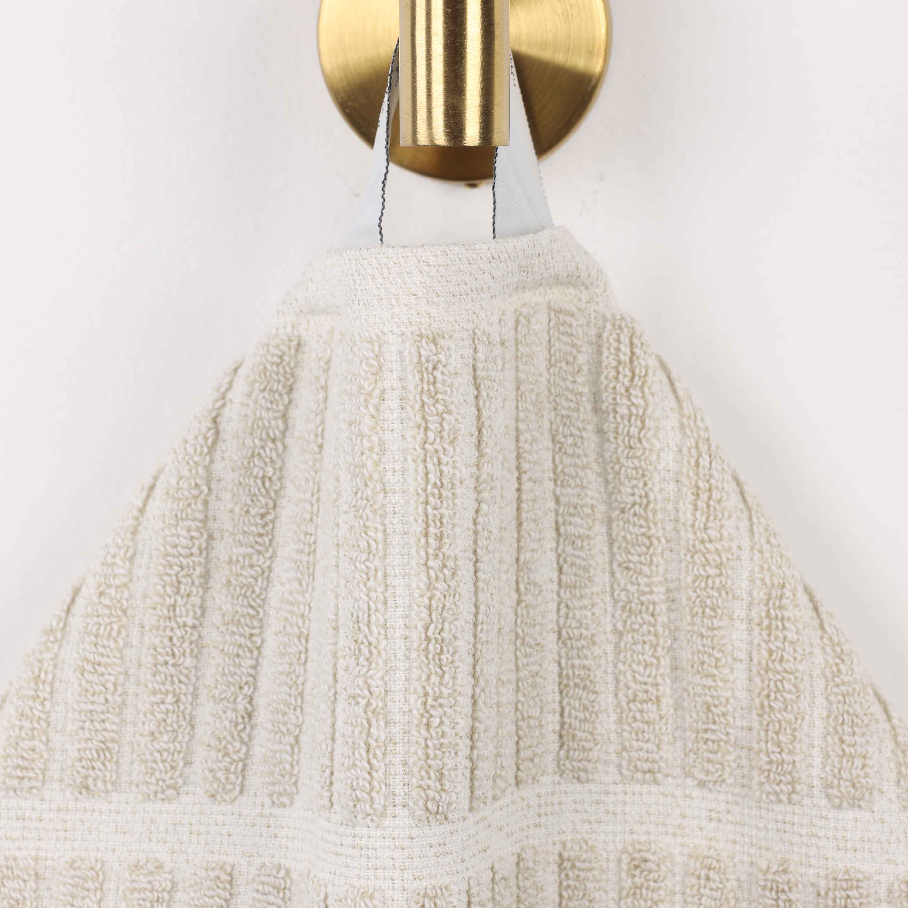 Juno Cotton Blend Medium Weight Checkered Border Face Towel Set of 12 - Omnigoodsstore