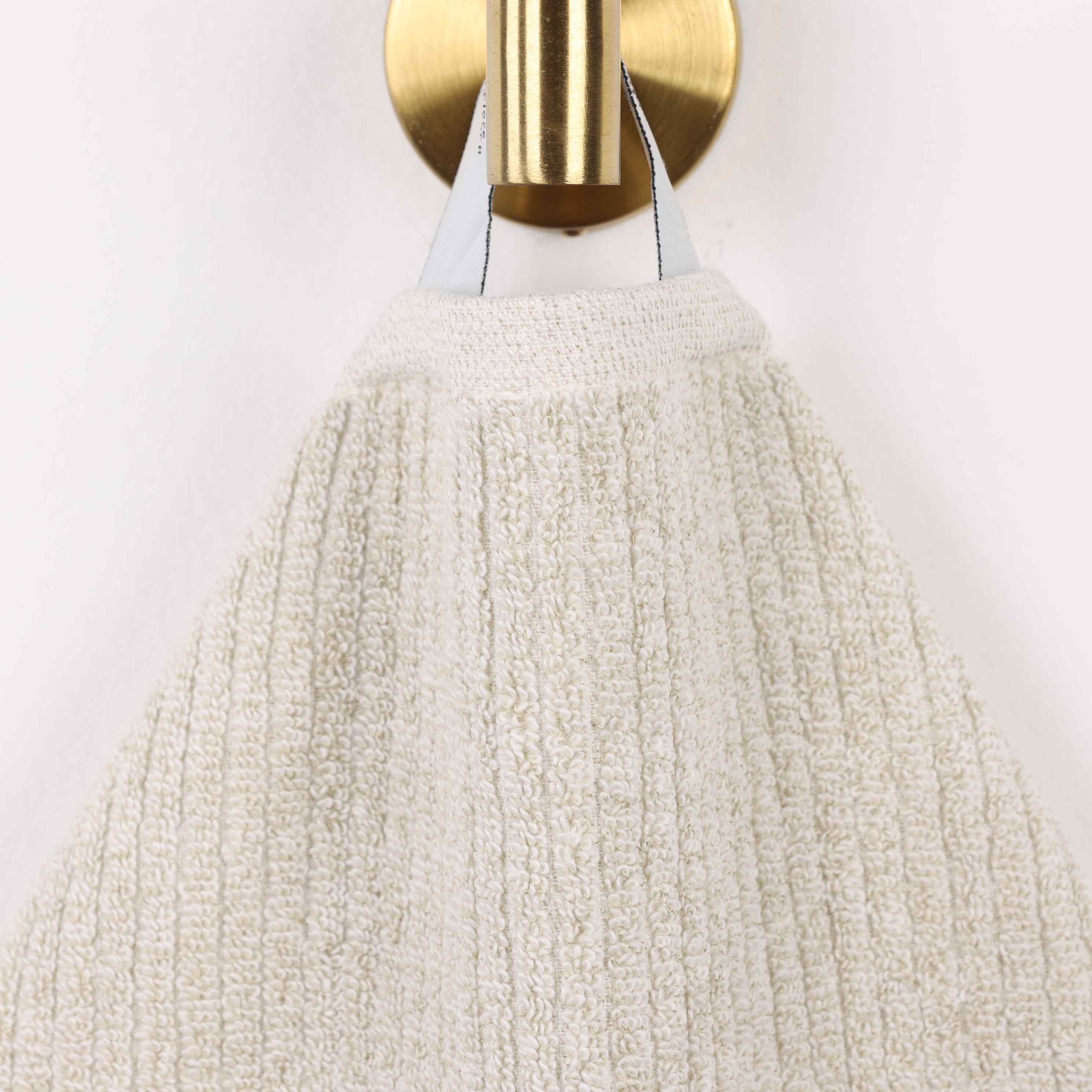 Destin Cotton Blend Solid Ribbed Face Towels Washcloths, Set of 12 - Omnigoodsstore