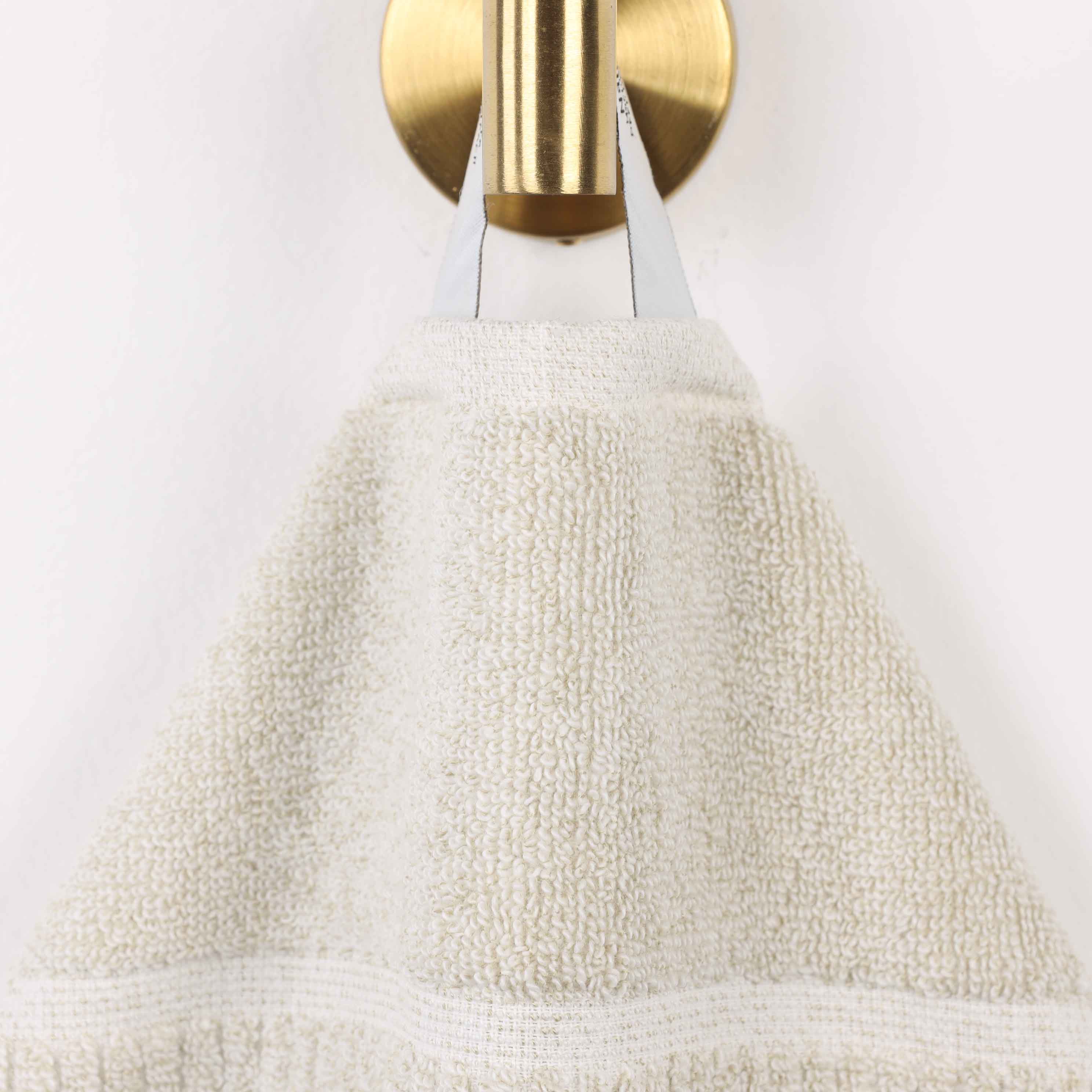 Naples Cotton Blend Checkered and Ribbed Face Towels, Set of 12 - Omnigoodsstore