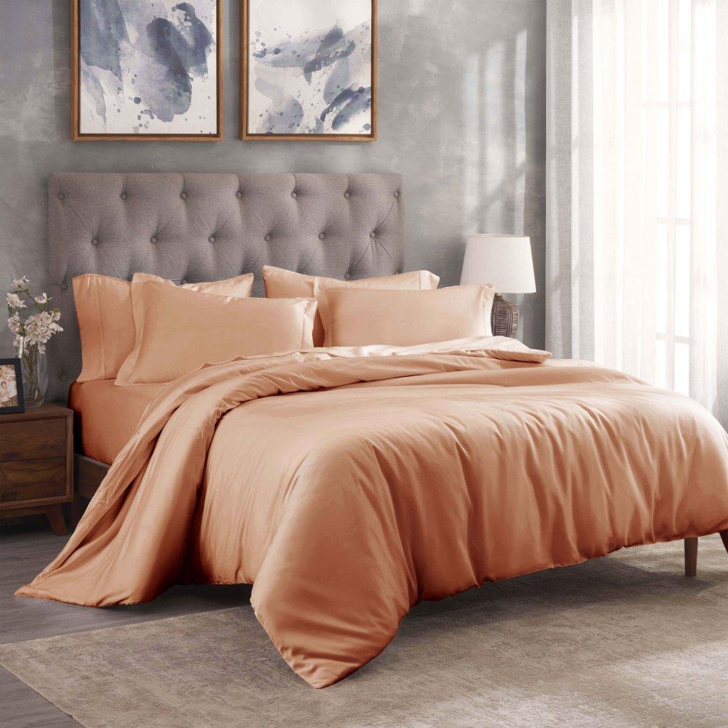 Egyptian Cotton 300 Thread Count Solid Duvet Cover Set - Omnigoodsstore
