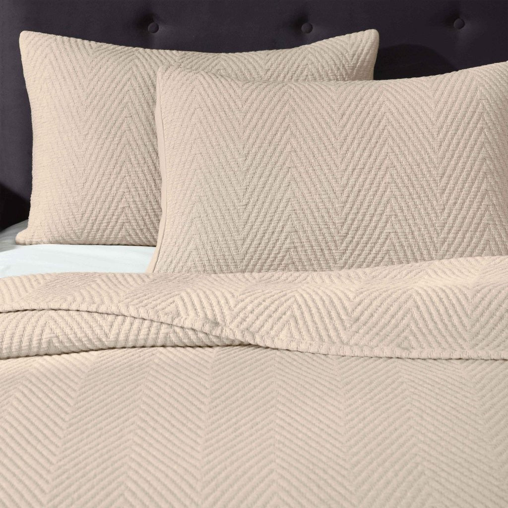 Aswan Cotton Medium Weight Chevron Woven Coverlet - Omnigoodsstore