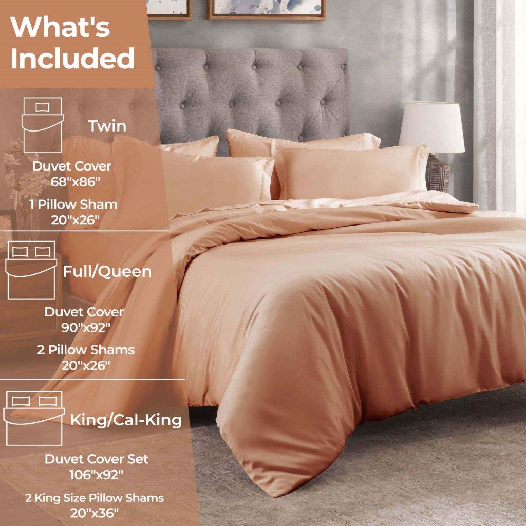 Egyptian Cotton 300 Thread Count Solid Duvet Cover Set - Omnigoodsstore