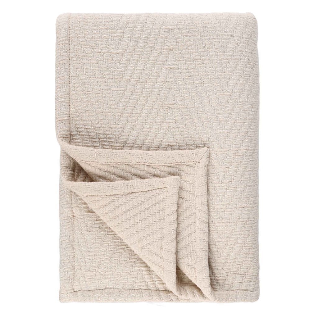 Aswan Cotton Medium Weight Chevron Woven Coverlet - Omnigoodsstore