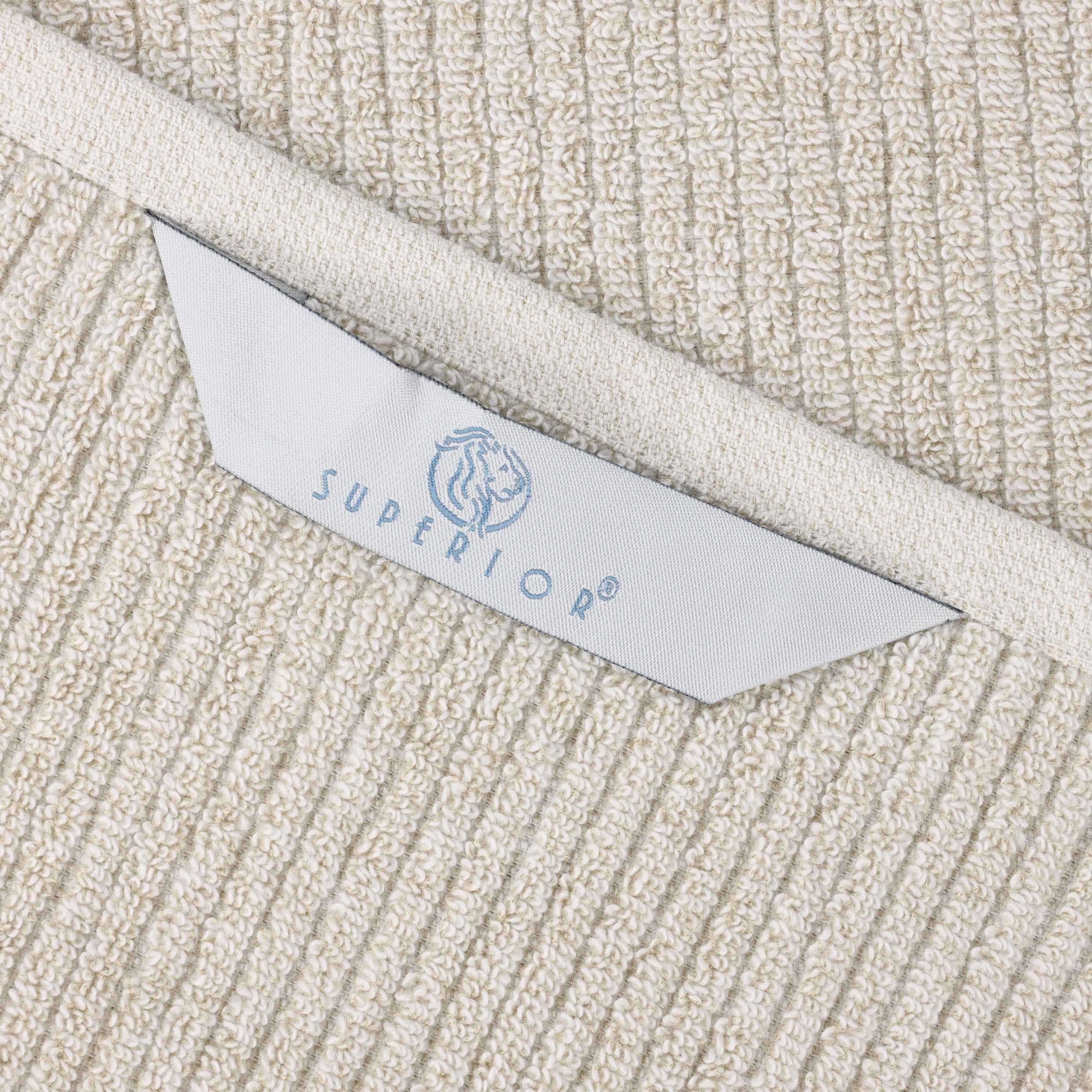 Destin Cotton Blend Solid Ribbed Face Towels Washcloths, Set of 12 - Omnigoodsstore