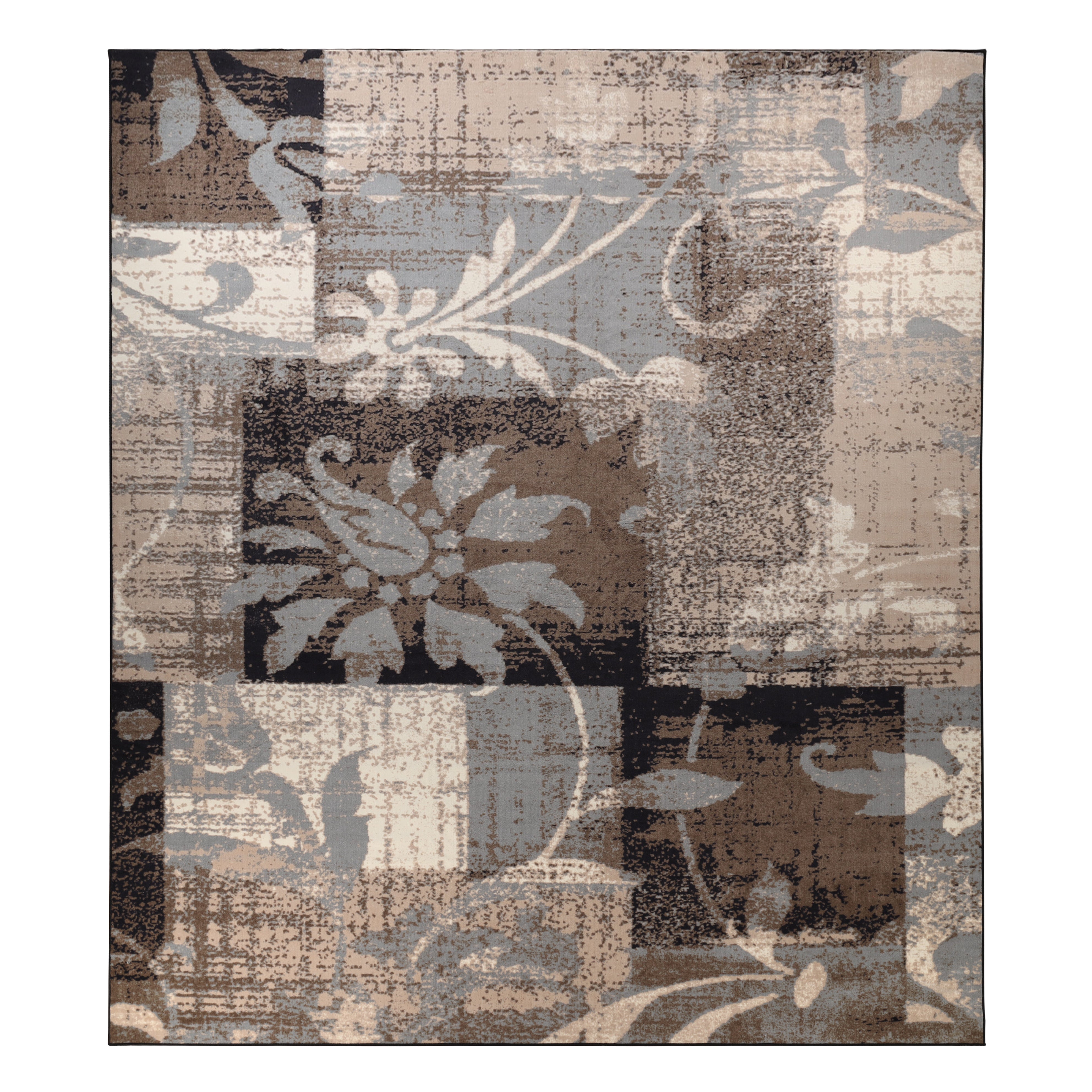 Pastiche Contemporary Floral Patchwork Indoor Area Rug or Runner Rug - Omnigoodsstore