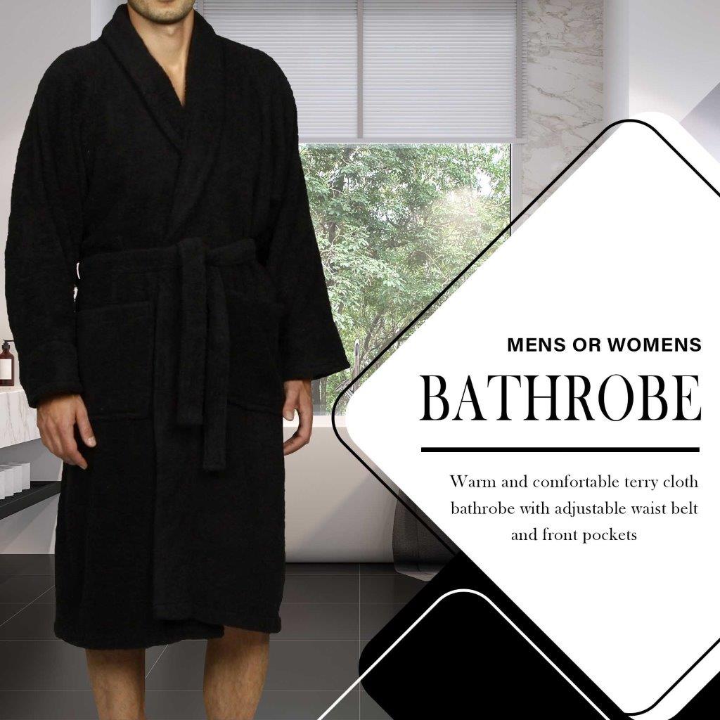Cotton Ultra Soft Terry Adult Unisex Lightweight Luxury Bathrobe - Omnigoodsstore