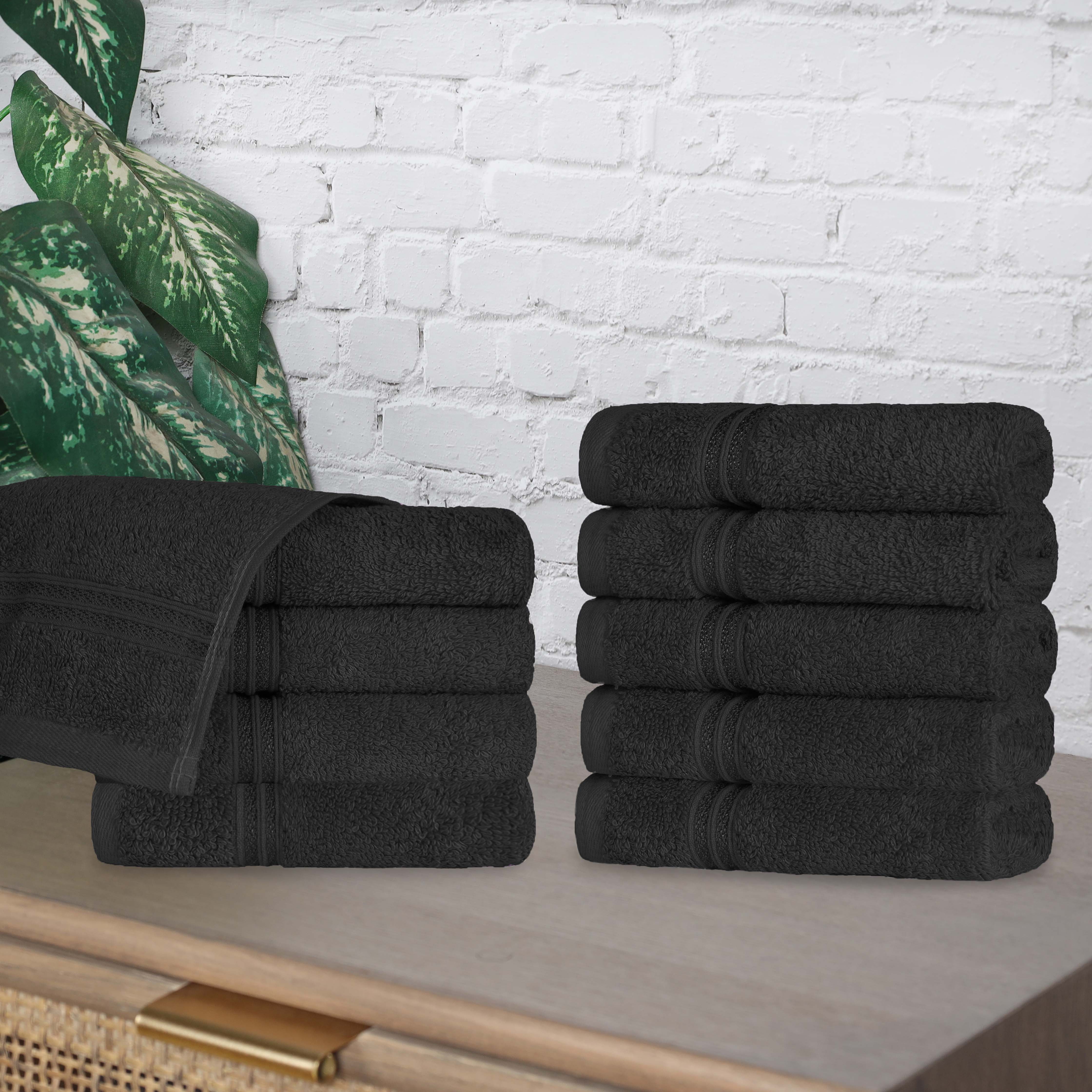 Egyptian Cotton Solid Face Towel Set of 10 - Omnigoodsstore