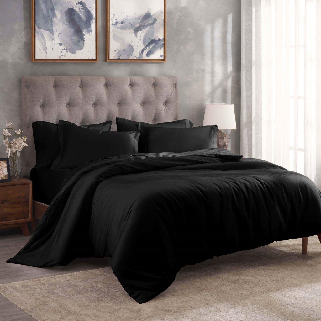 Egyptian Cotton 300 Thread Count Solid Duvet Cover Set - Omnigoodsstore