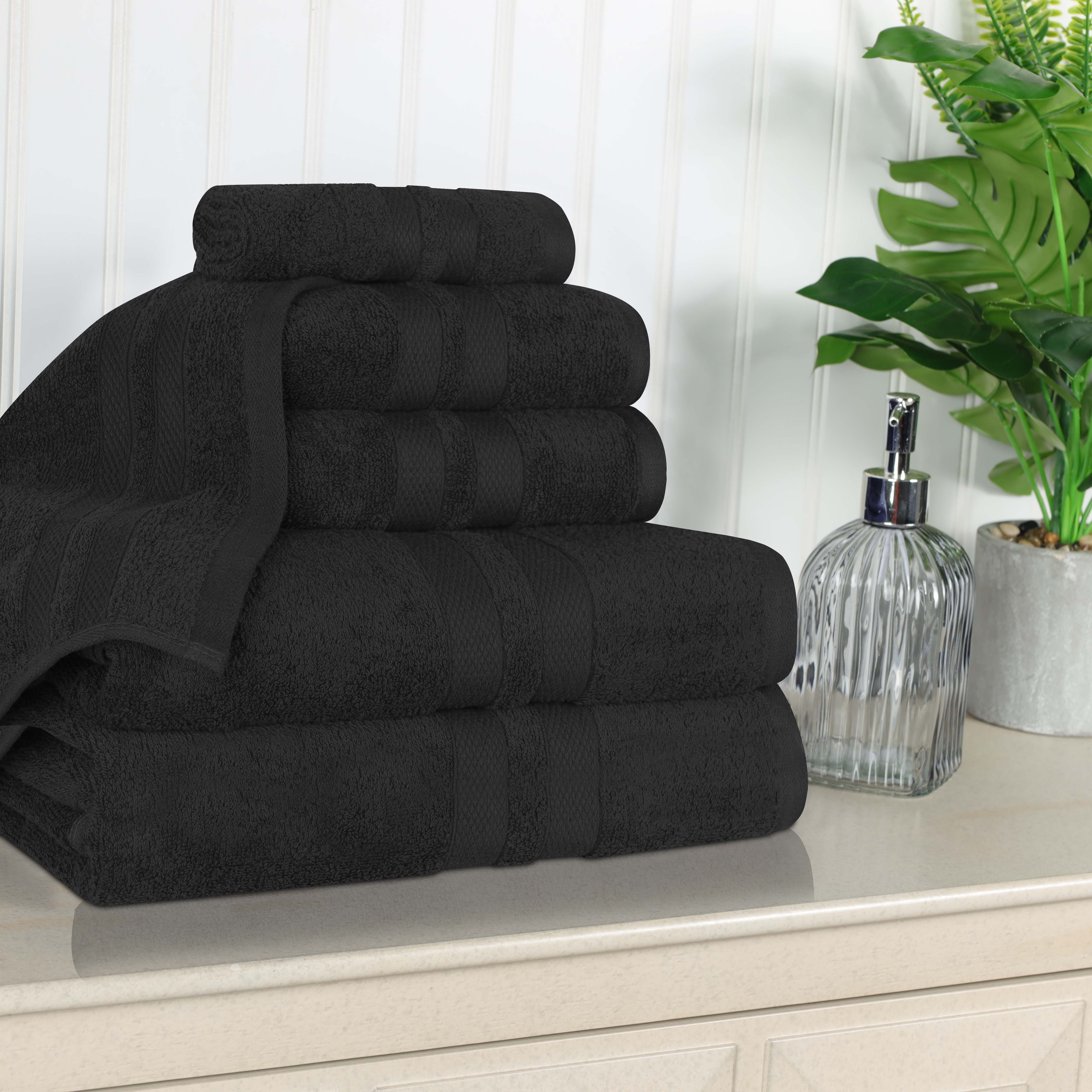 Cotton Ultra Soft 6 Piece Solid Towel Set - Omnigoodsstore
