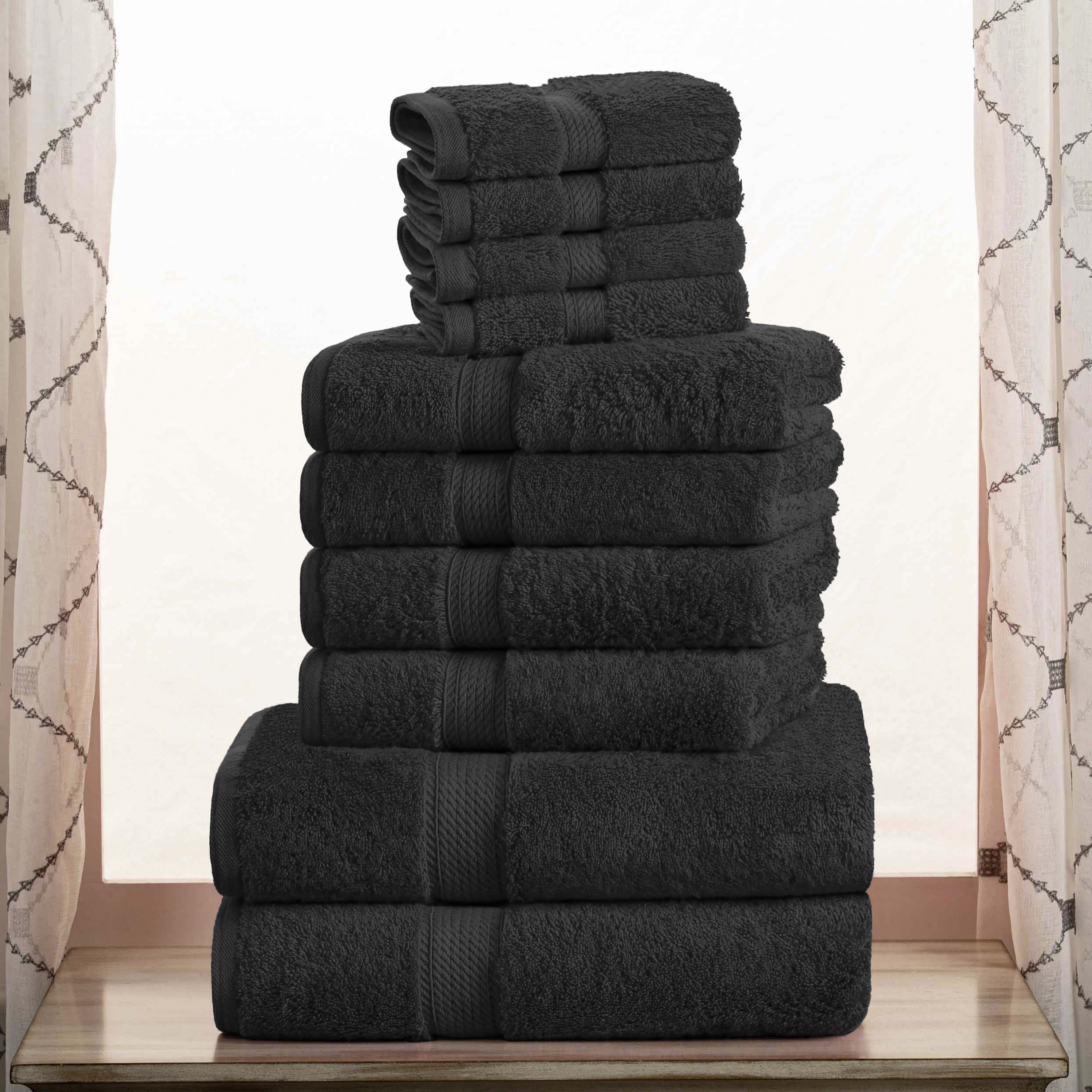 Egyptian Cotton Plush Heavyweight Absorbent Luxury 10 Piece Towel Set - Omnigoodsstore