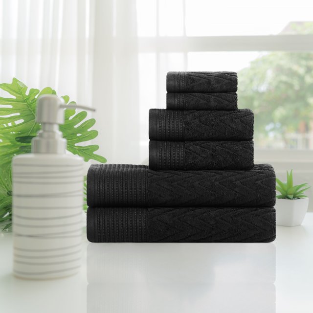 Chevron Cotton 6 Piece Towel Set - Omnigoodsstore