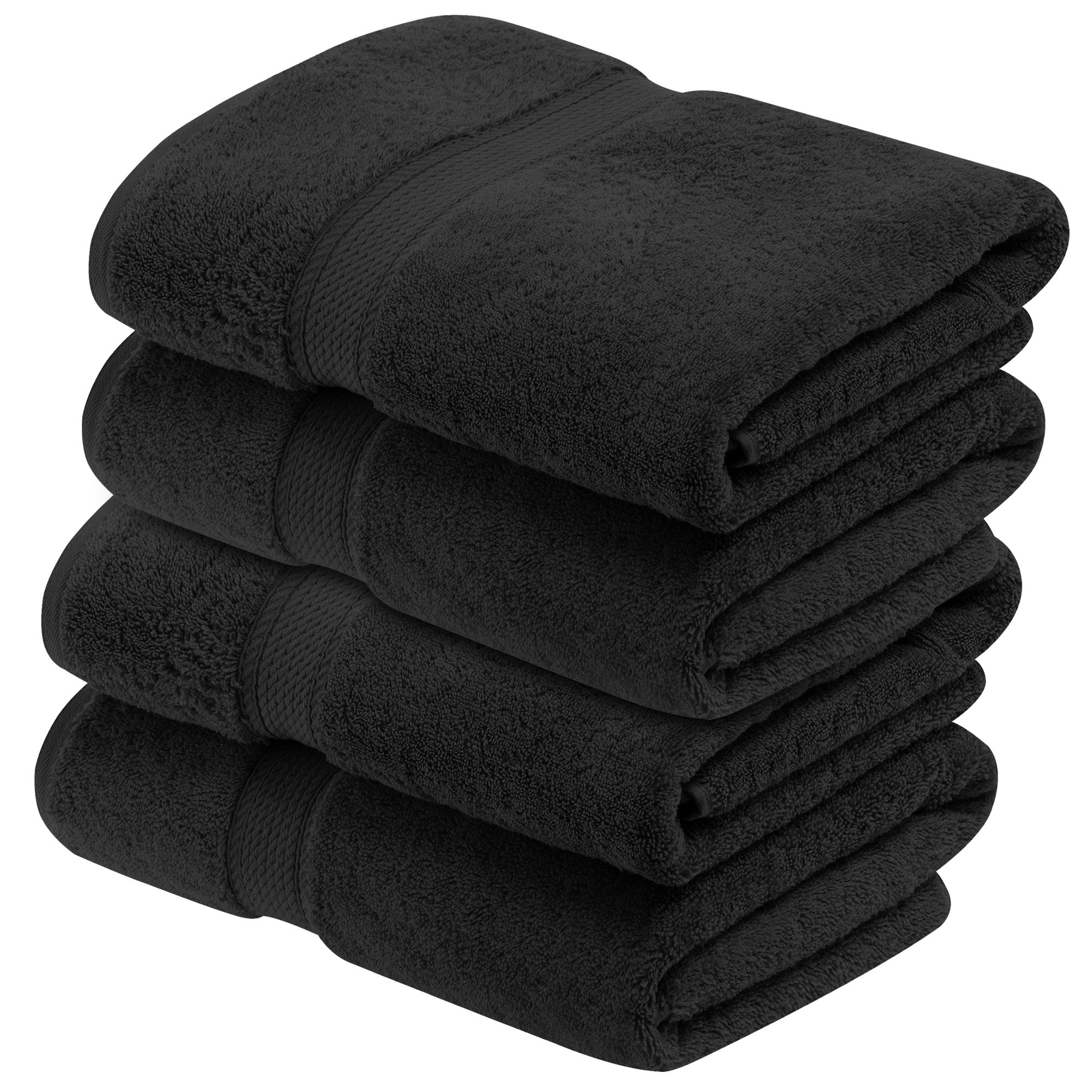 Egyptian Cotton Pile Plush Heavyweight Soft 4 Piece Bath Towel Set - Omnigoodsstore