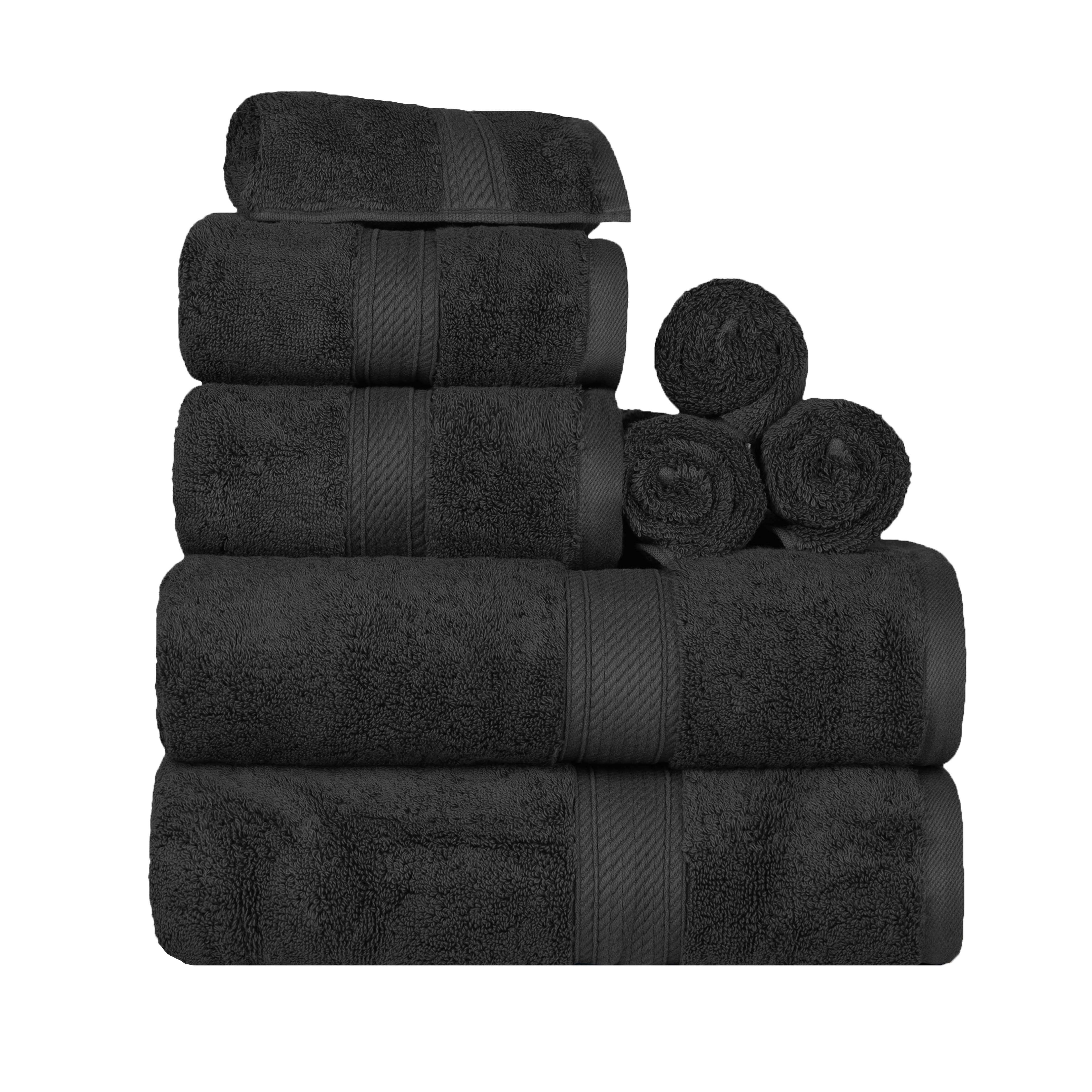 Egyptian Cotton Pile Plush Heavyweight Luxury Soft 8-Piece Towel Set - Omnigoodsstore