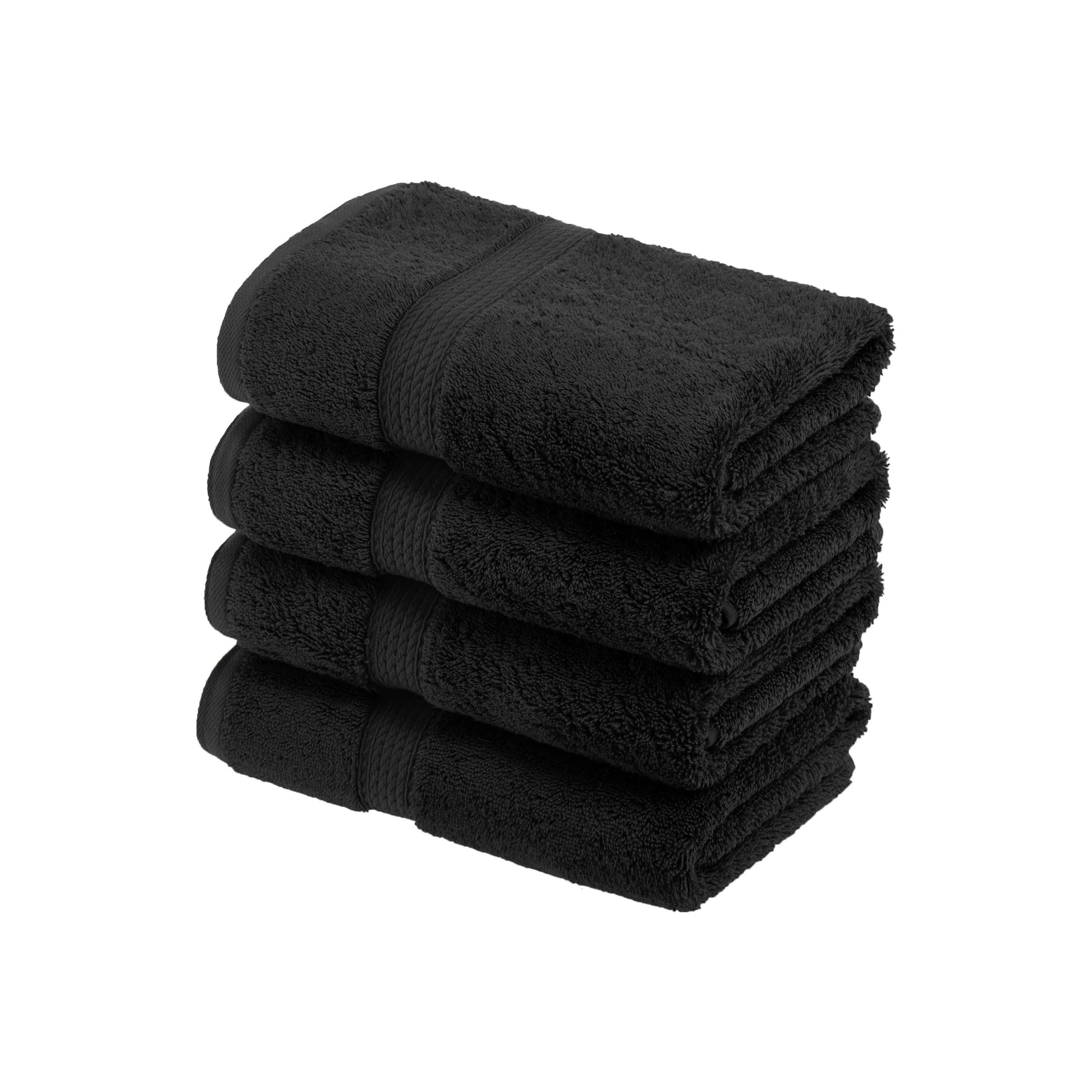 Egyptian Cotton Pile Plush Heavyweight Luxury Soft Hand Towel Set of 4 - Omnigoodsstore
