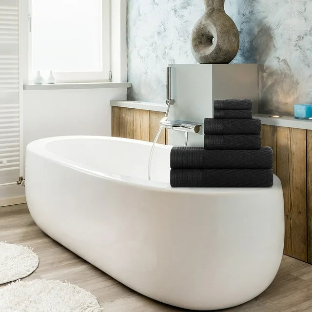 Chevron Cotton 6 Piece Towel Set - Omnigoodsstore