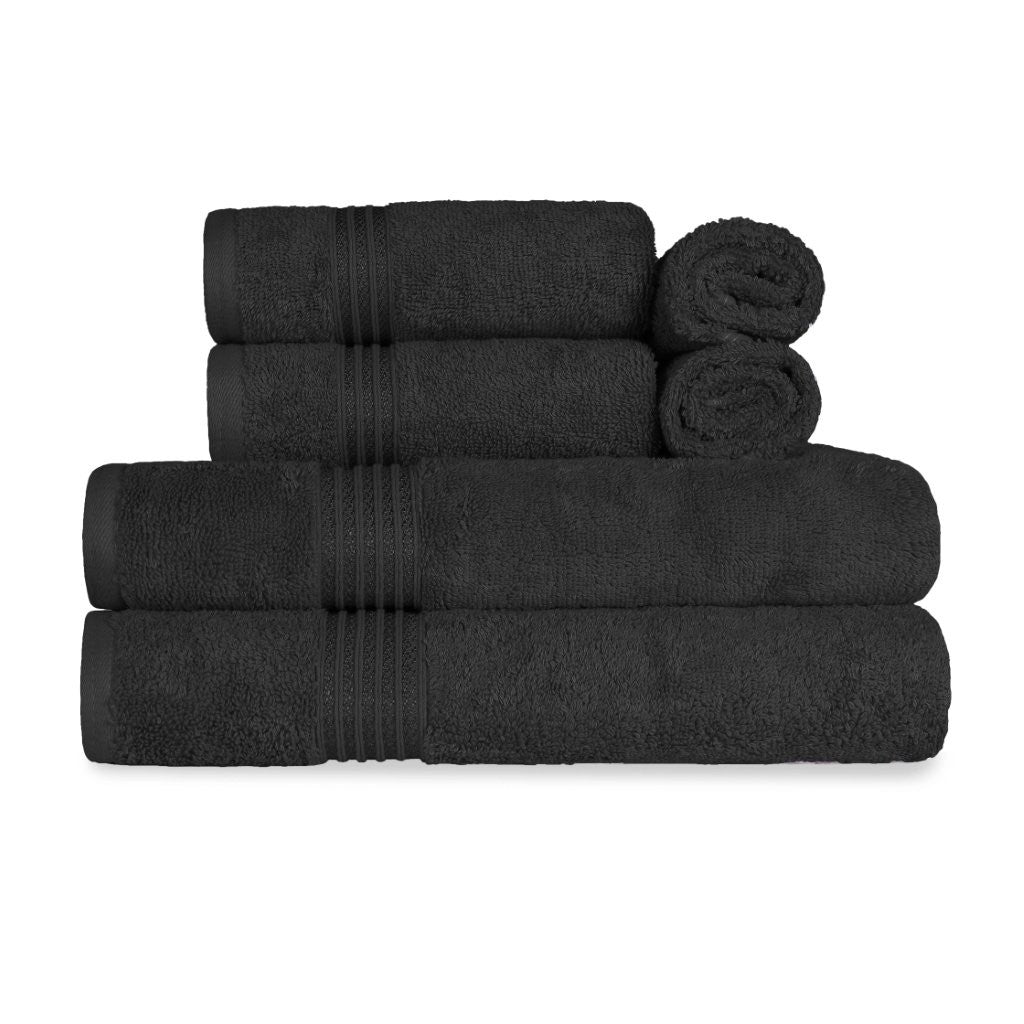 Egyptian Cotton Highly Absorbent Solid 6-Piece Ultra Soft Towel Set - Omnigoodsstore