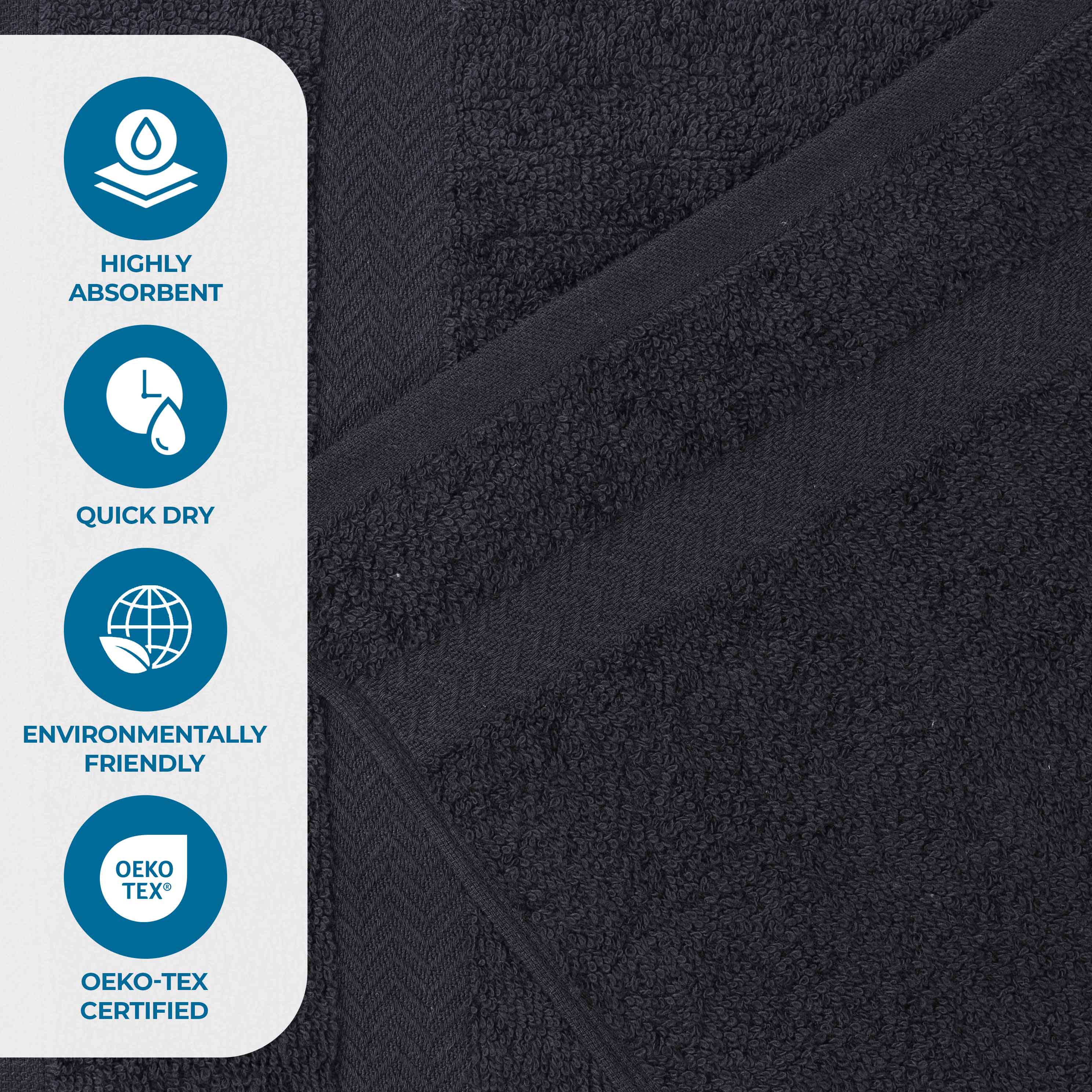 Franklin Cotton Eco Friendly 8 Piece Hand Towel Set - Omnigoodsstore