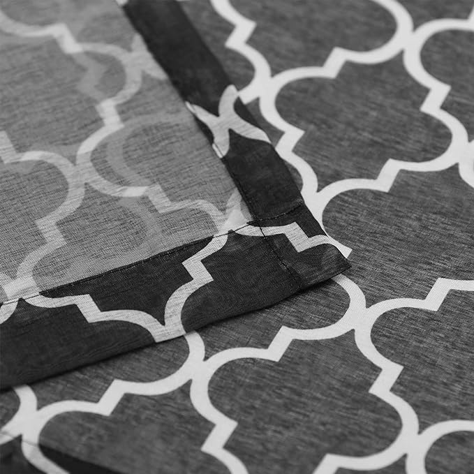 Trellis Sheer Grommet Curtain Panel Set - Omnigoodsstore