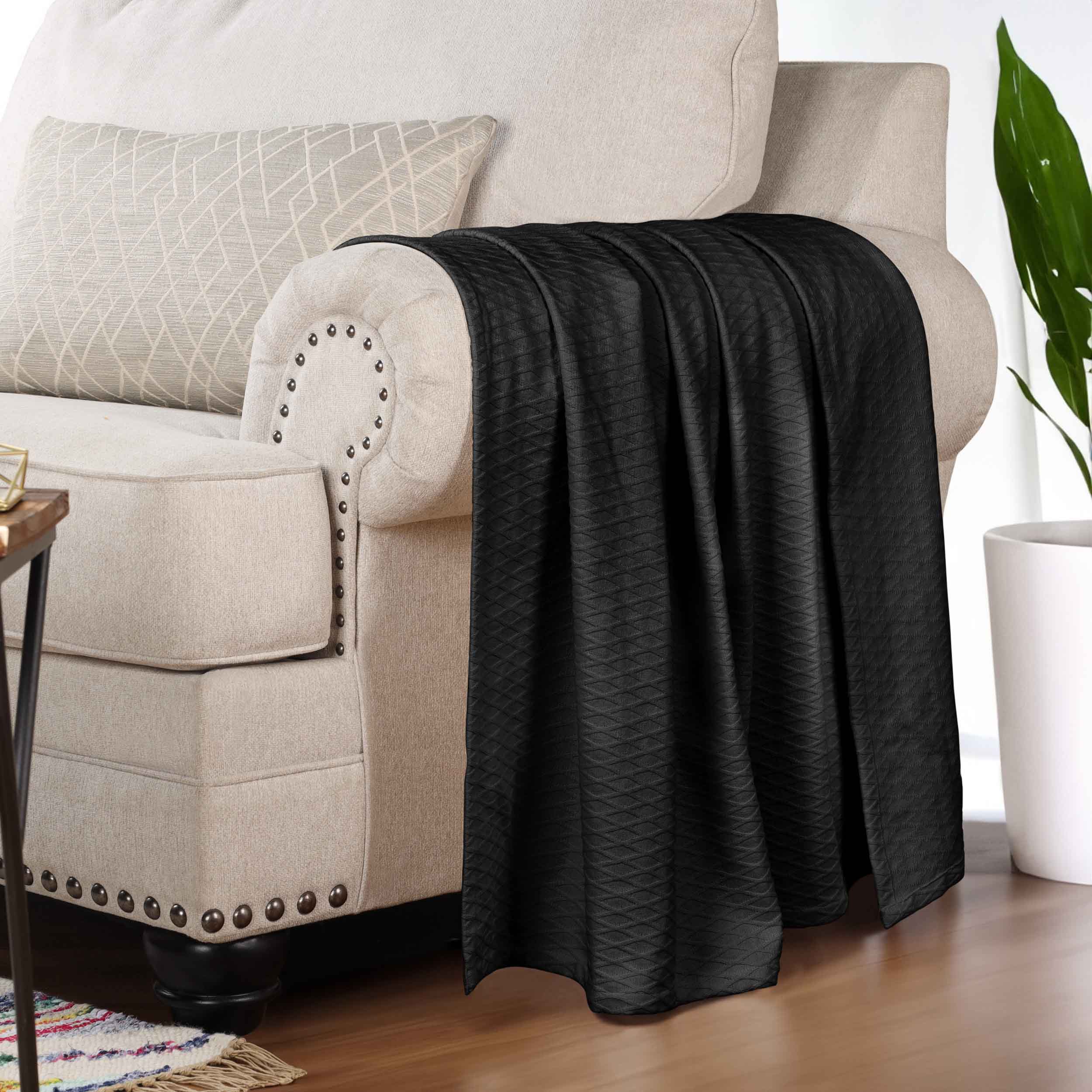 Cotton All Season Diamond Bed Blanket & Sofa Throw - Omnigoodsstore