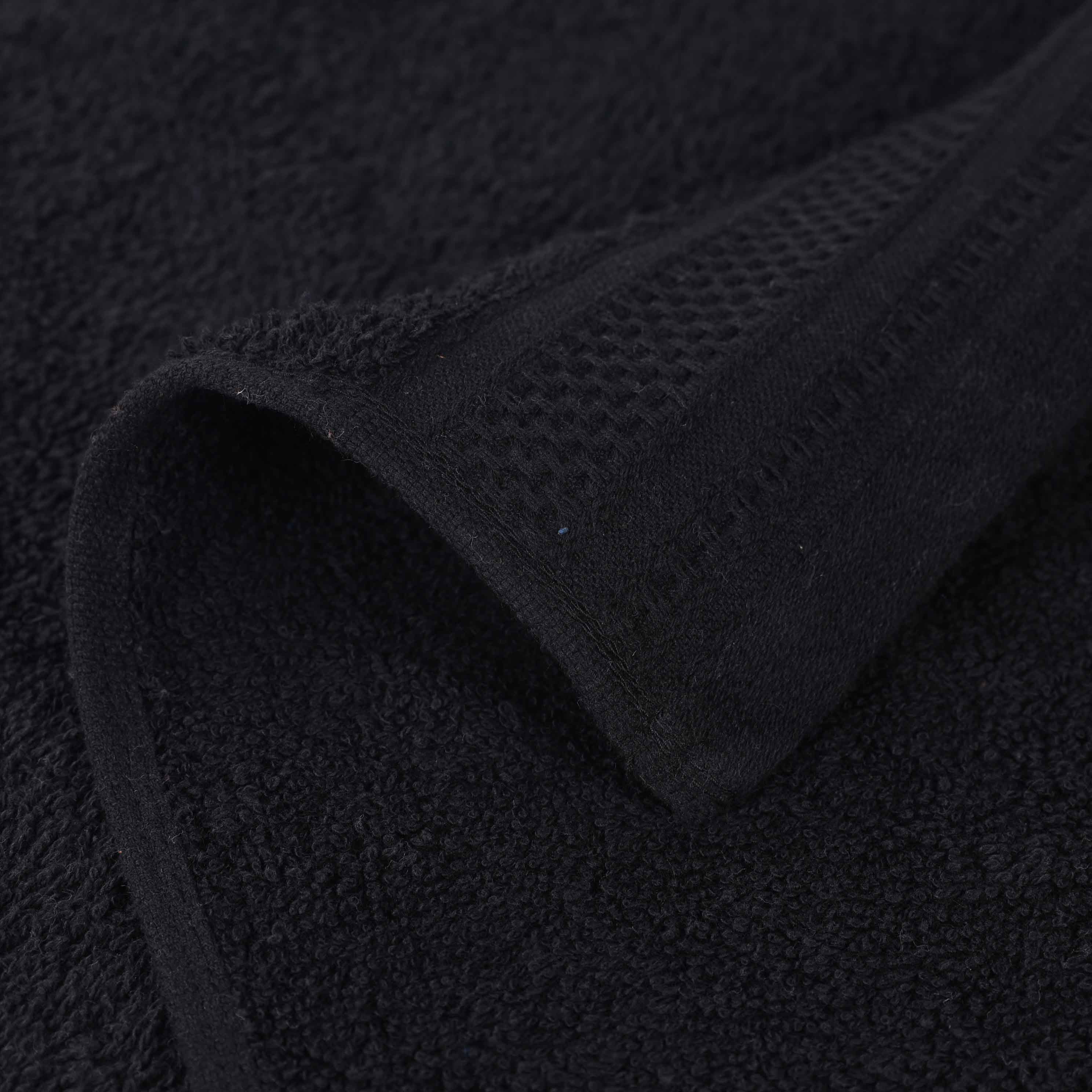 Honeycomb Textured Waffle Border Luxury Cotton Face Towels, Set of 12 - Omnigoodsstore