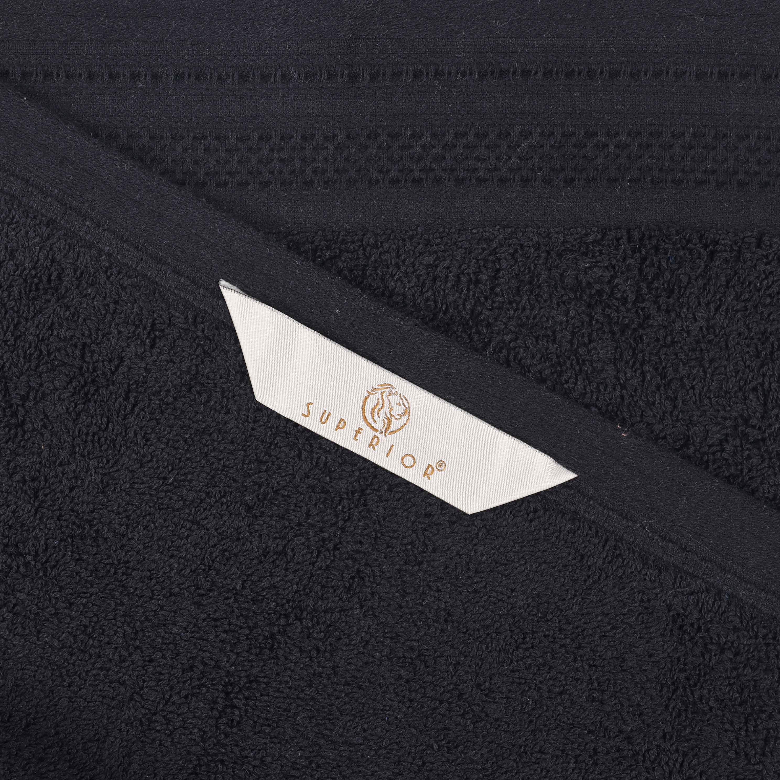 Honeycomb Textured Waffle Border Luxury Cotton Face Towels, Set of 12 - Omnigoodsstore