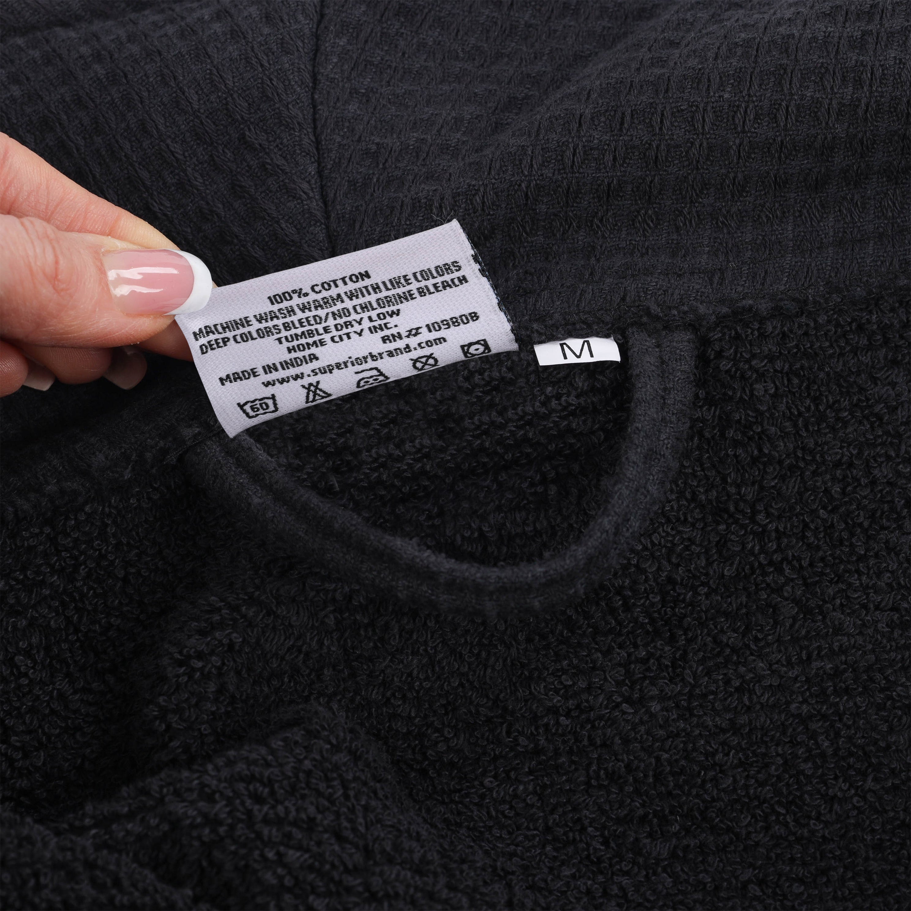 Waffle Weave Cotton Soft Lightweight Oversized Unisex Adult Bath Robe - Omnigoodsstore