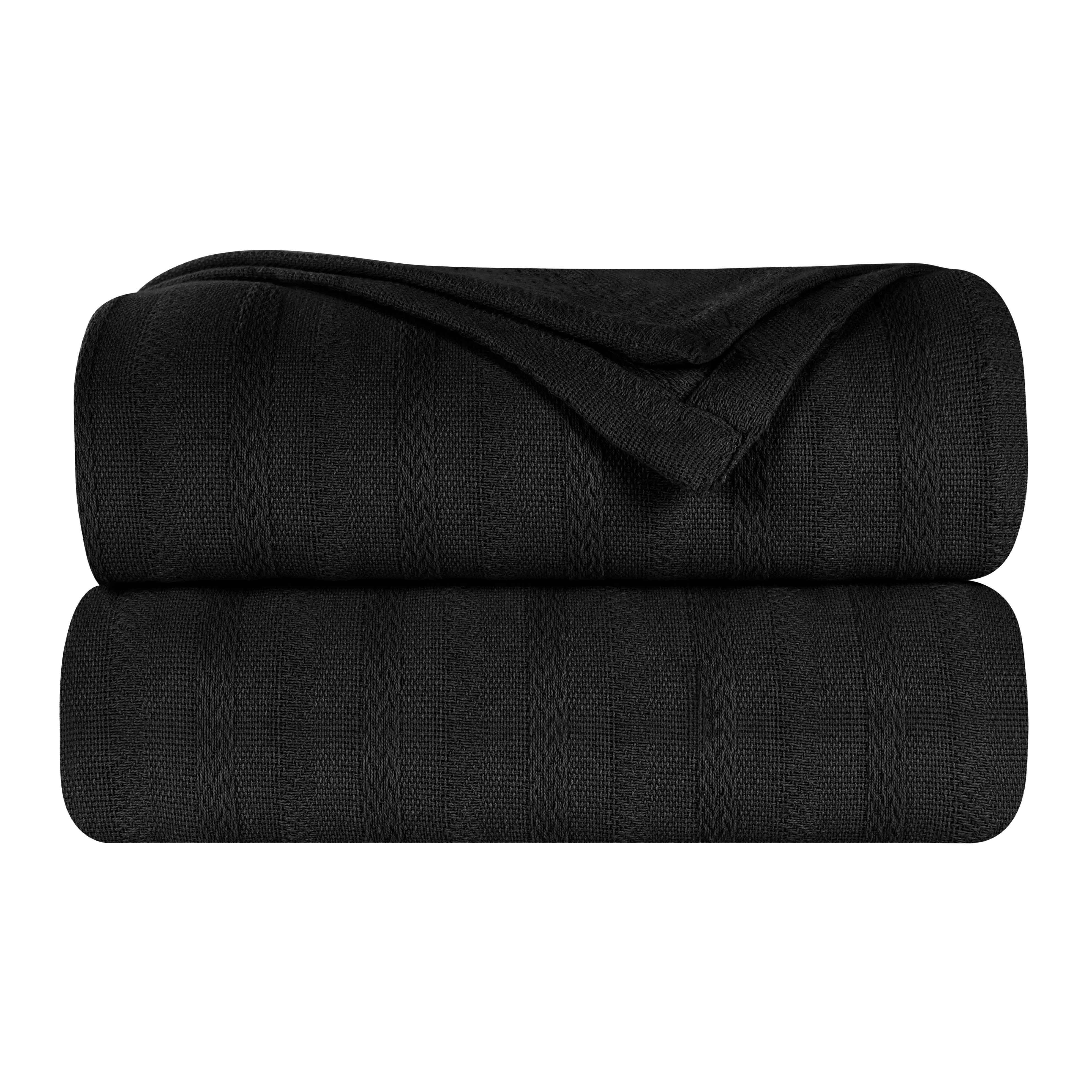 Clara Cotton Textured Striped Lightweight Woven Blanket - Omnigoodsstore