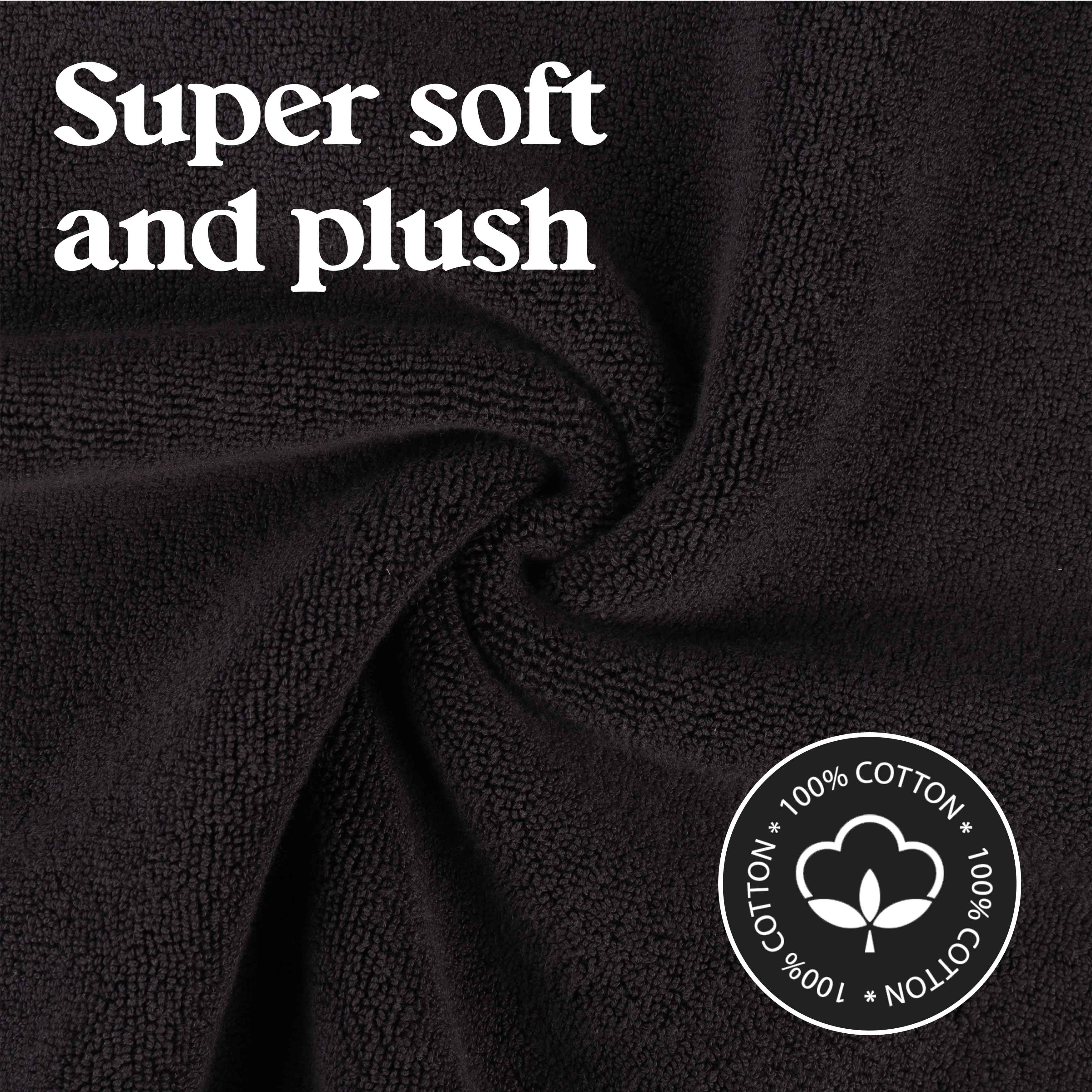 Leo Cotton Solid Modern Geometric Border Absorbent Bath Mat, Set of 2 - Omnigoodsstore