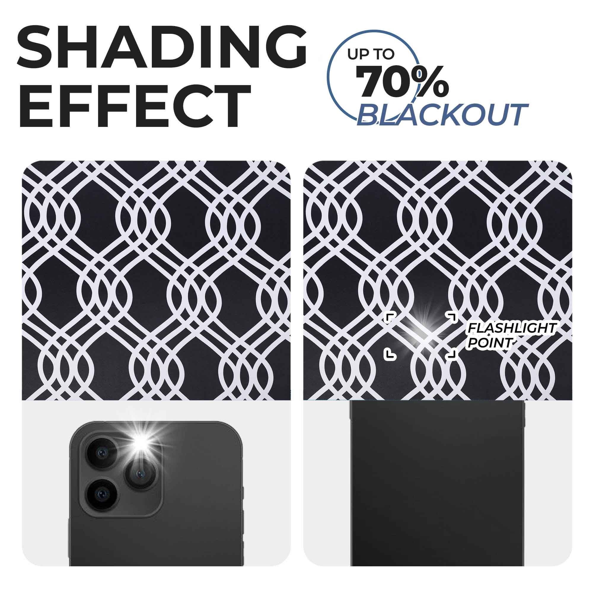 Ribbon Trellis Washable Room Darkening Blackout Curtain Panel Set - Omnigoodsstore