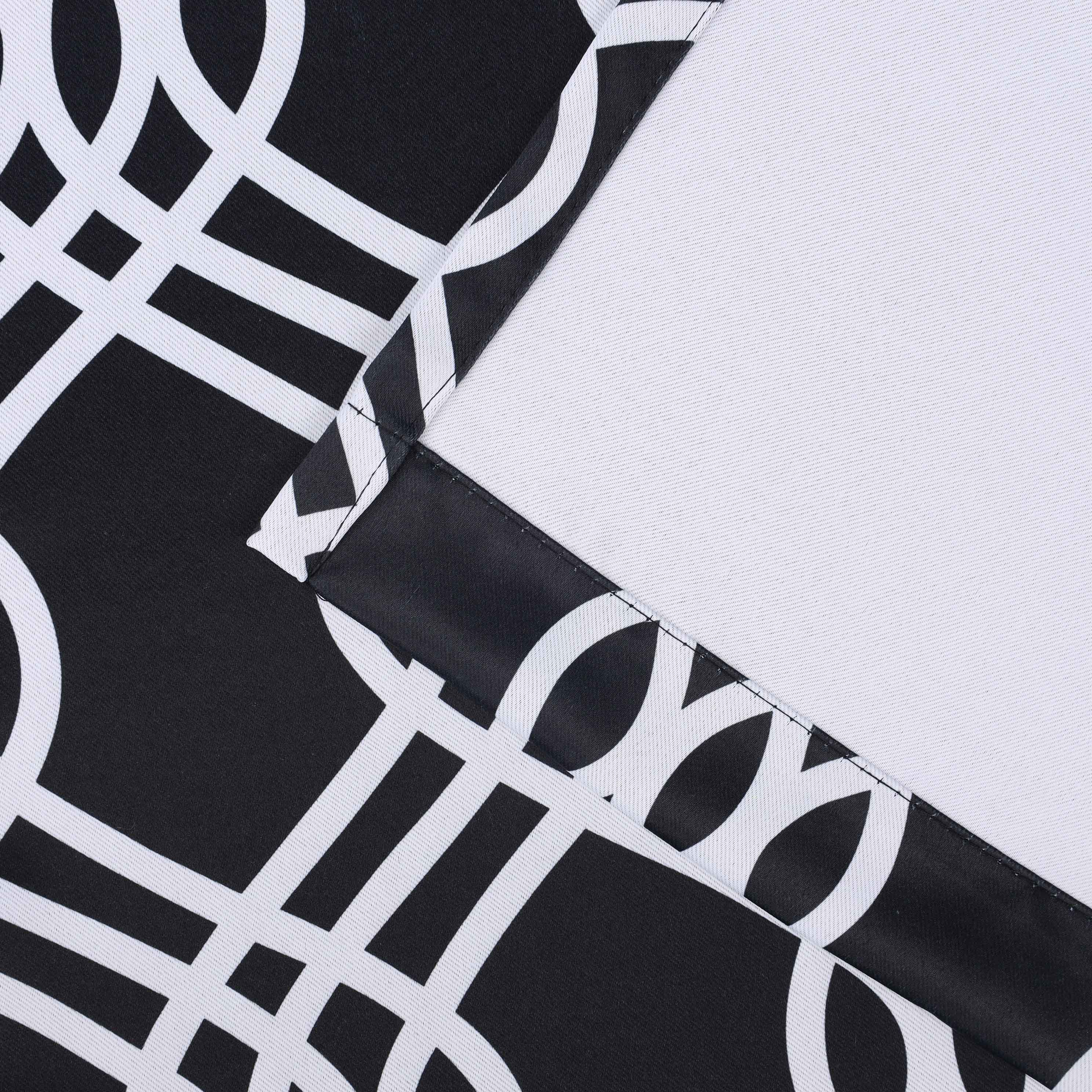 Ribbon Trellis Washable Room Darkening Blackout Curtain Panel Set - Omnigoodsstore