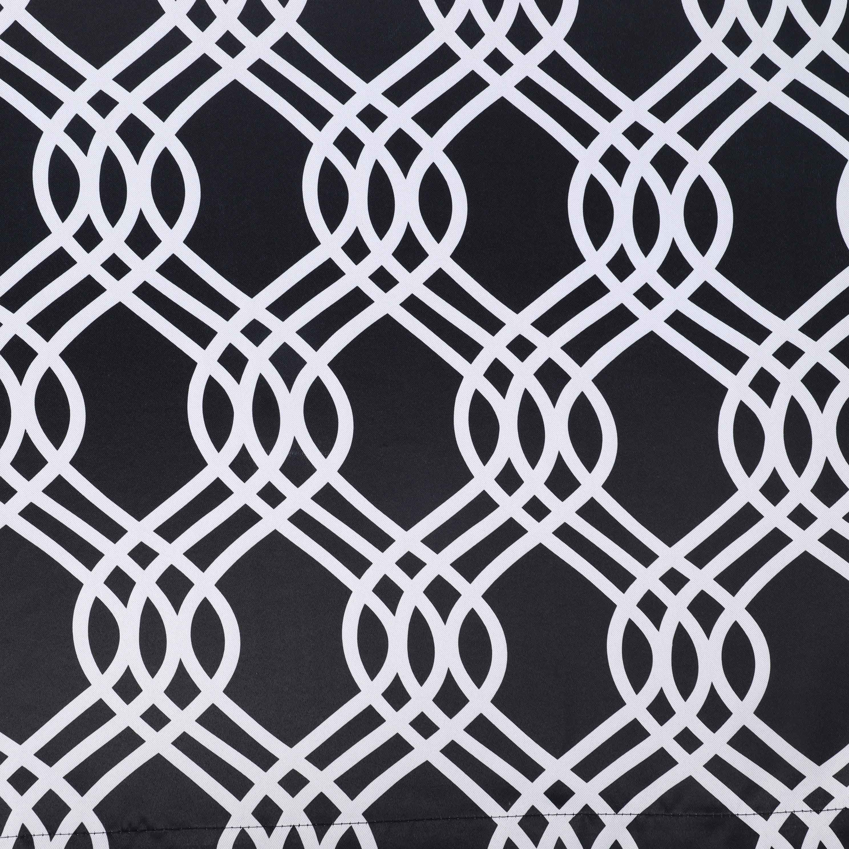Ribbon Trellis Washable Room Darkening Blackout Curtain Panel Set - Omnigoodsstore