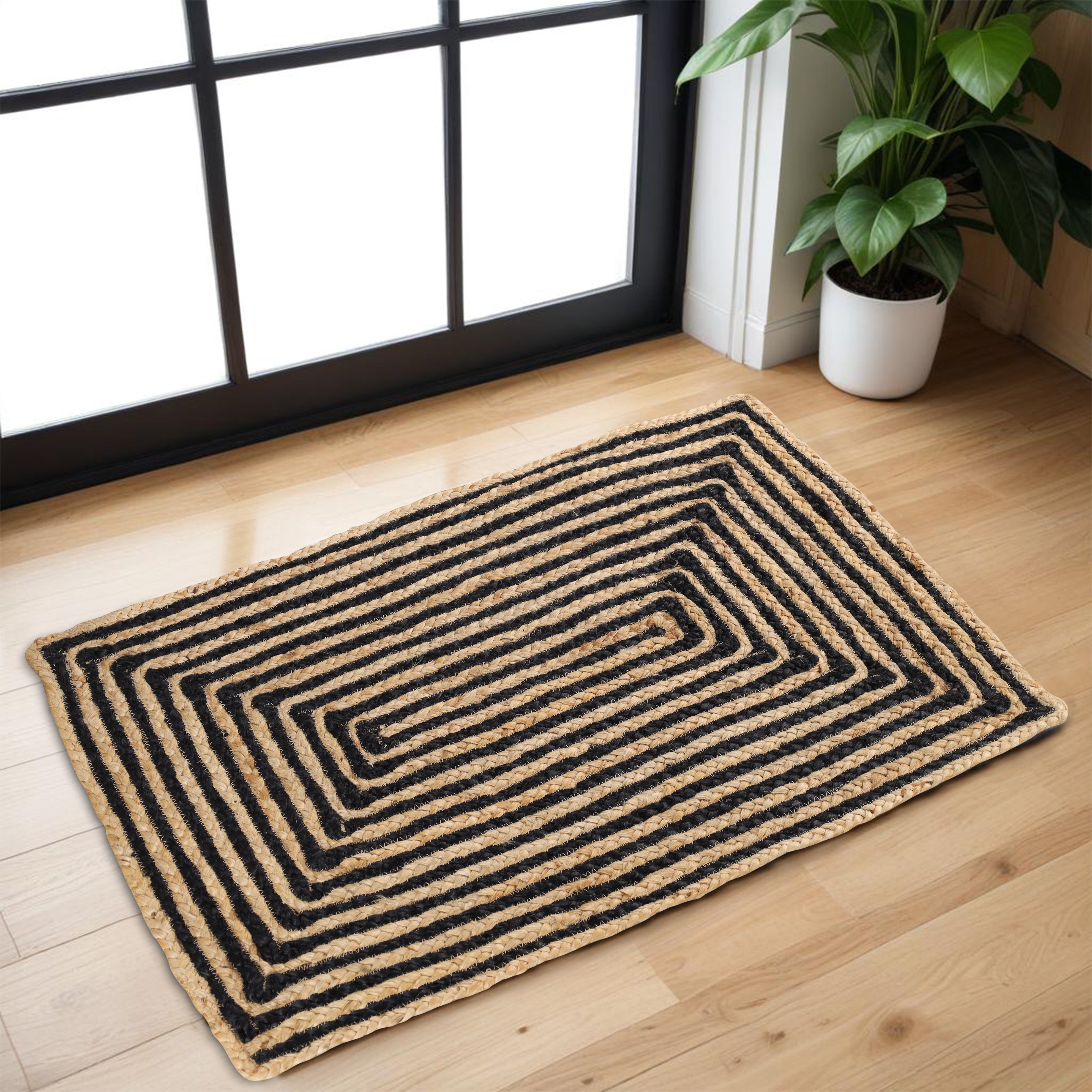 Braided Jute Reversible Handwoven Indoor Outdoor Area Rug - Omnigoodsstore