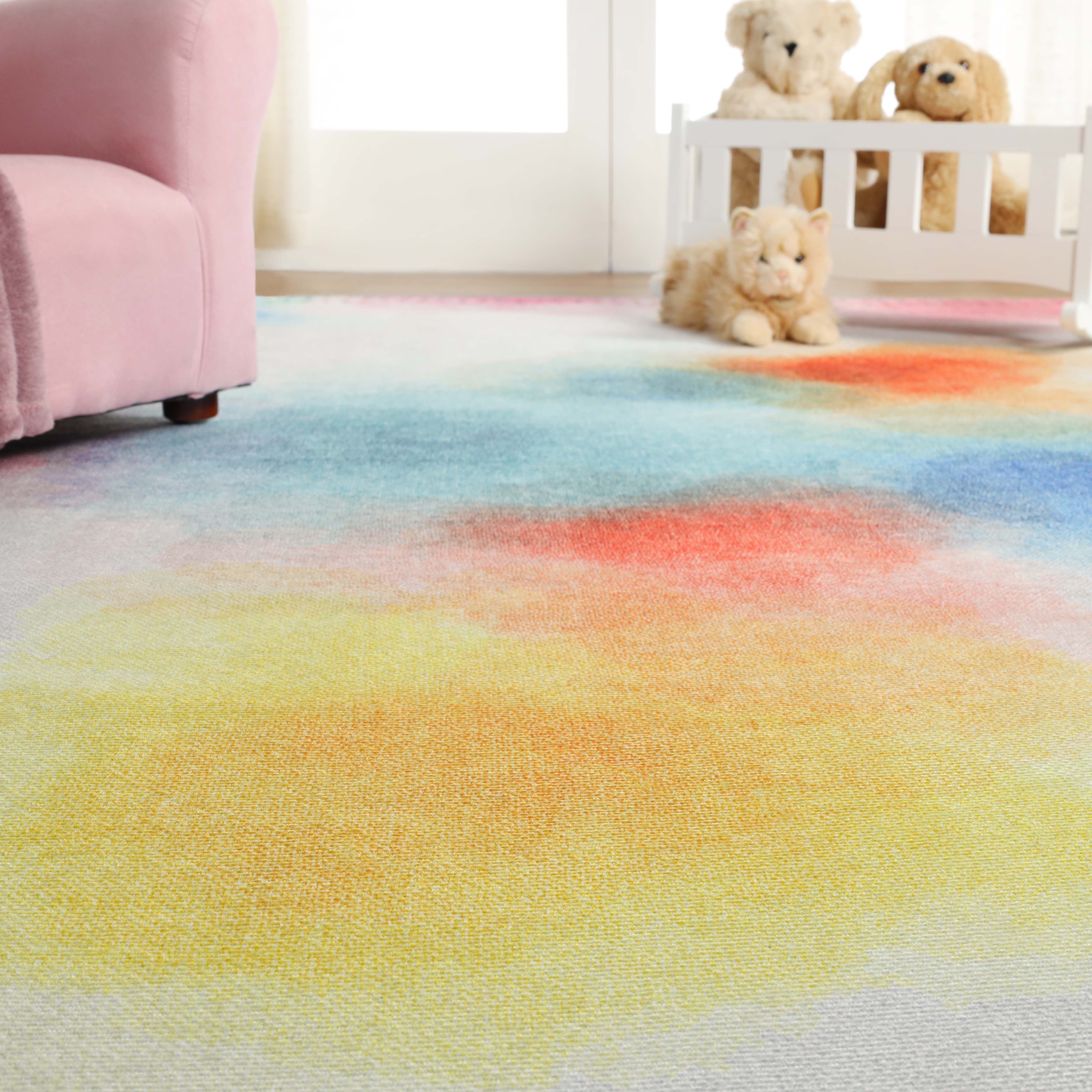Blossom Kids Bright Patterned Non-Slip Area Rug or Runner Rug - Omnigoodsstore