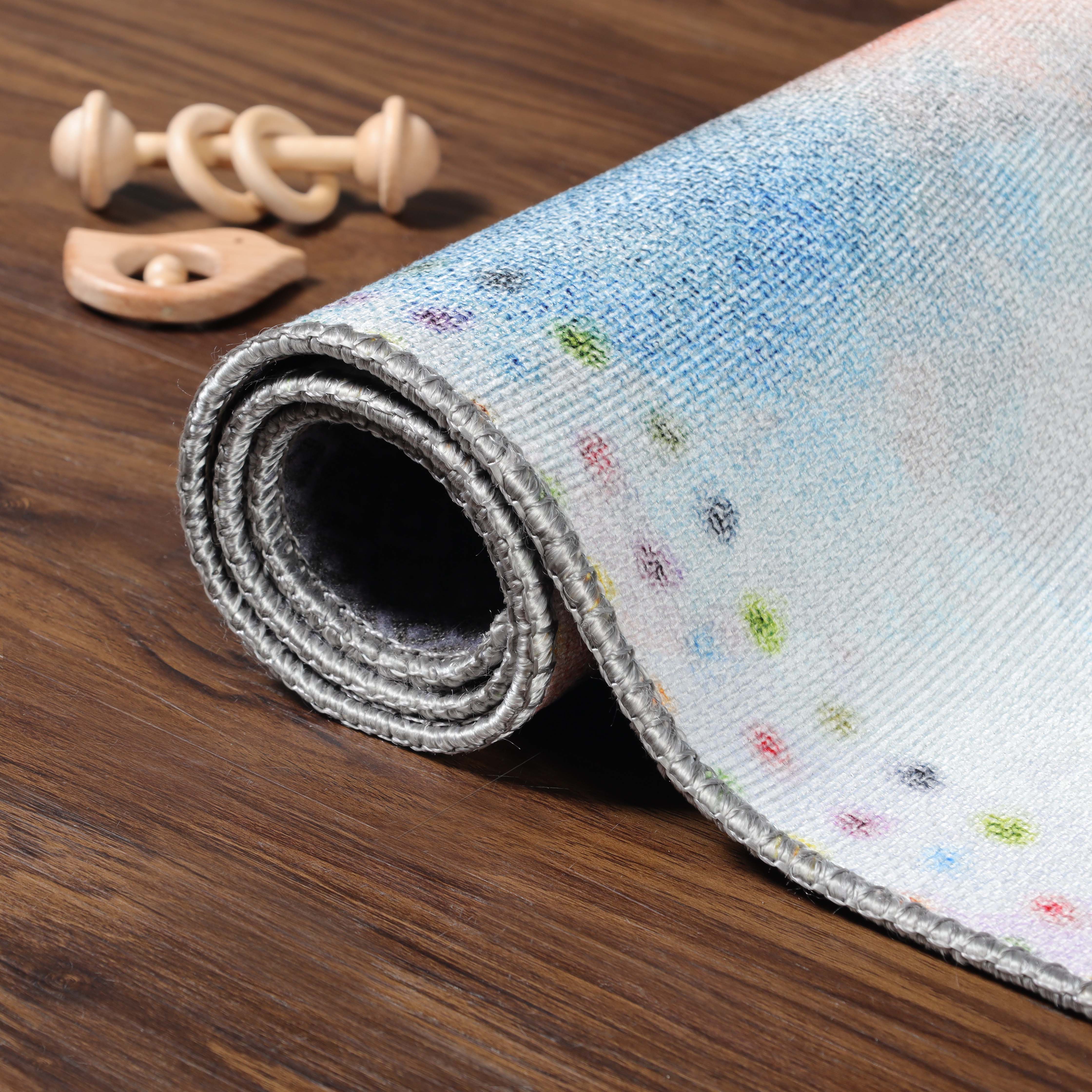 Blossom Kids Bright Patterned Non-Slip Area Rug or Runner Rug - Omnigoodsstore