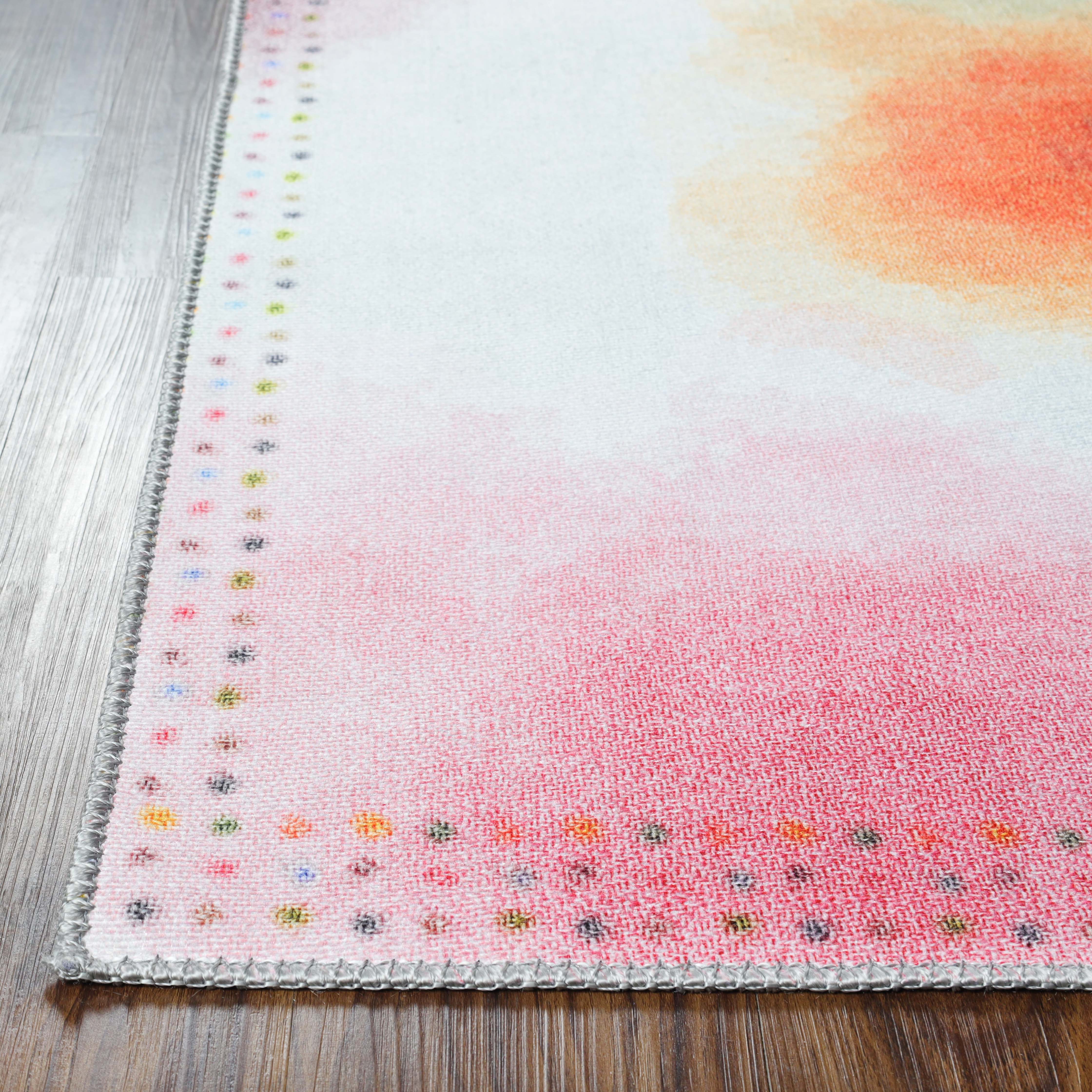 Blossom Kids Bright Patterned Non-Slip Area Rug or Runner Rug - Omnigoodsstore